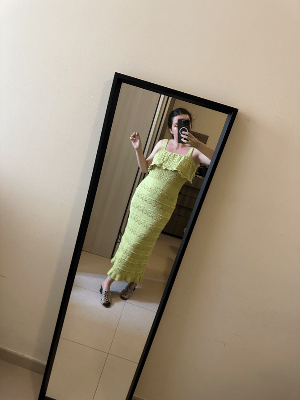 Abito in maglia all'uncinetto verde lime - photo 2