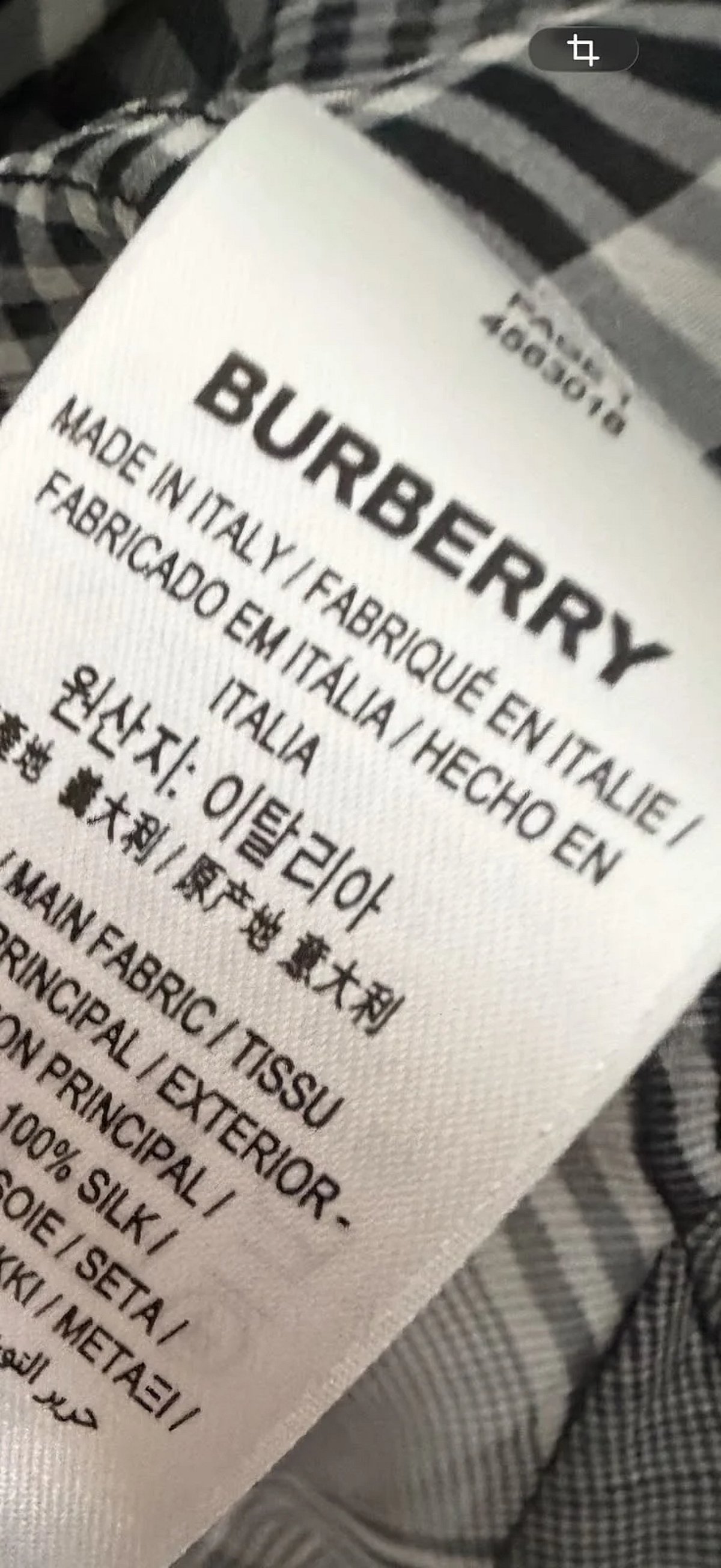 Qmis Burberry London England 100% Silk Check – Magħmul fl-Italja – Daqs S (M ok) - photo 4