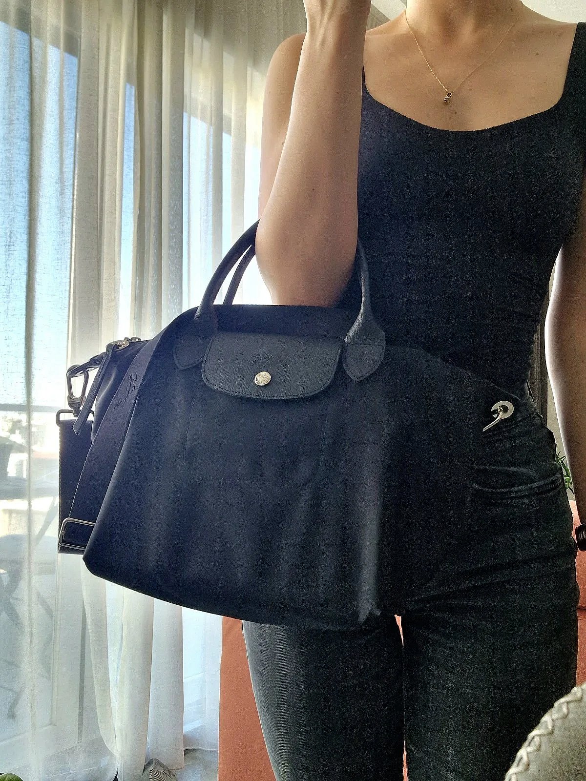 Borsa Longchamp Le Pliage Néo con manico superiore – Nera - photo 3