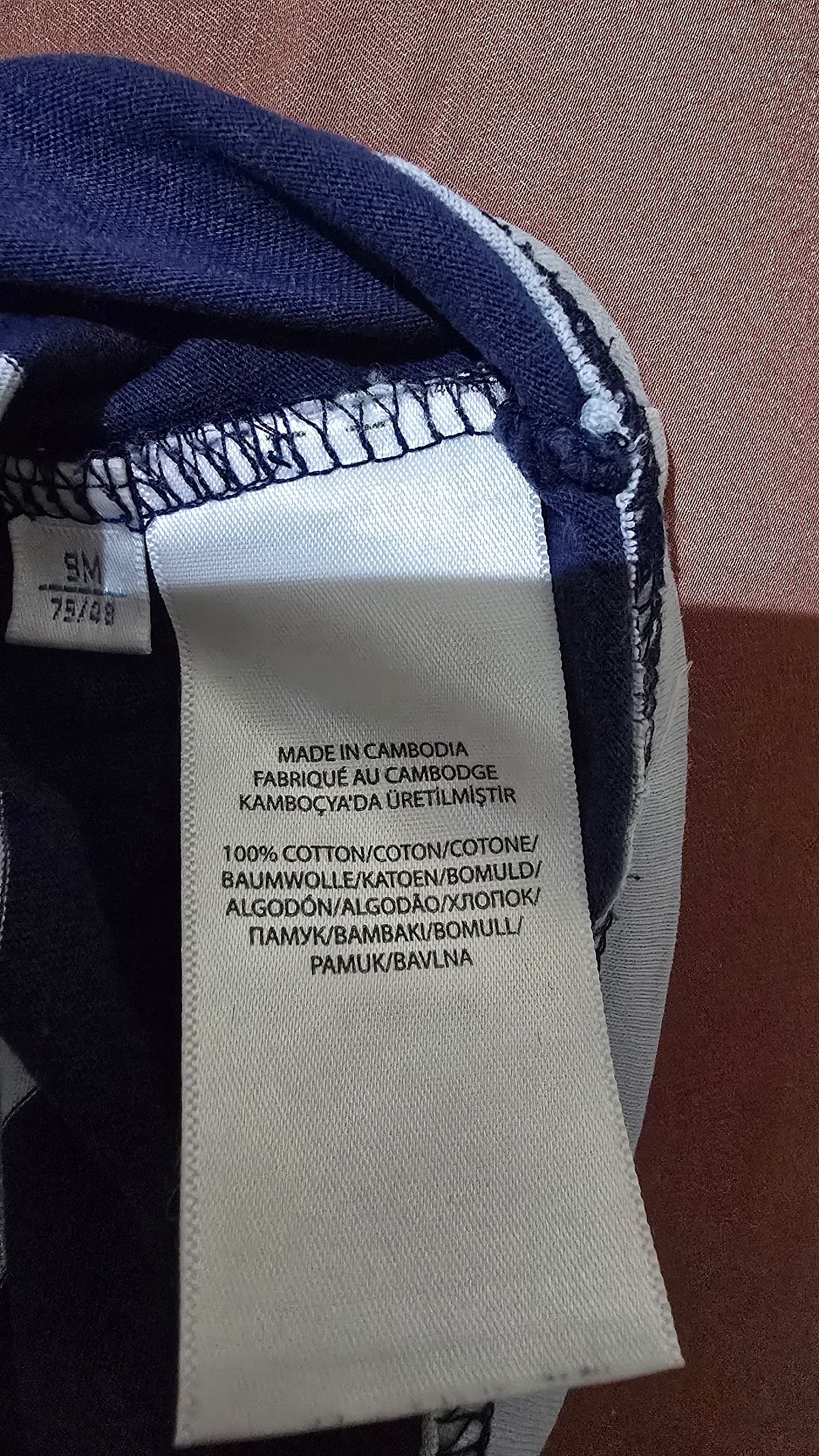 T-Shirt tal-Qoton b'Għonq Rotob Strixxat ta' Ralph Lauren - photo 4