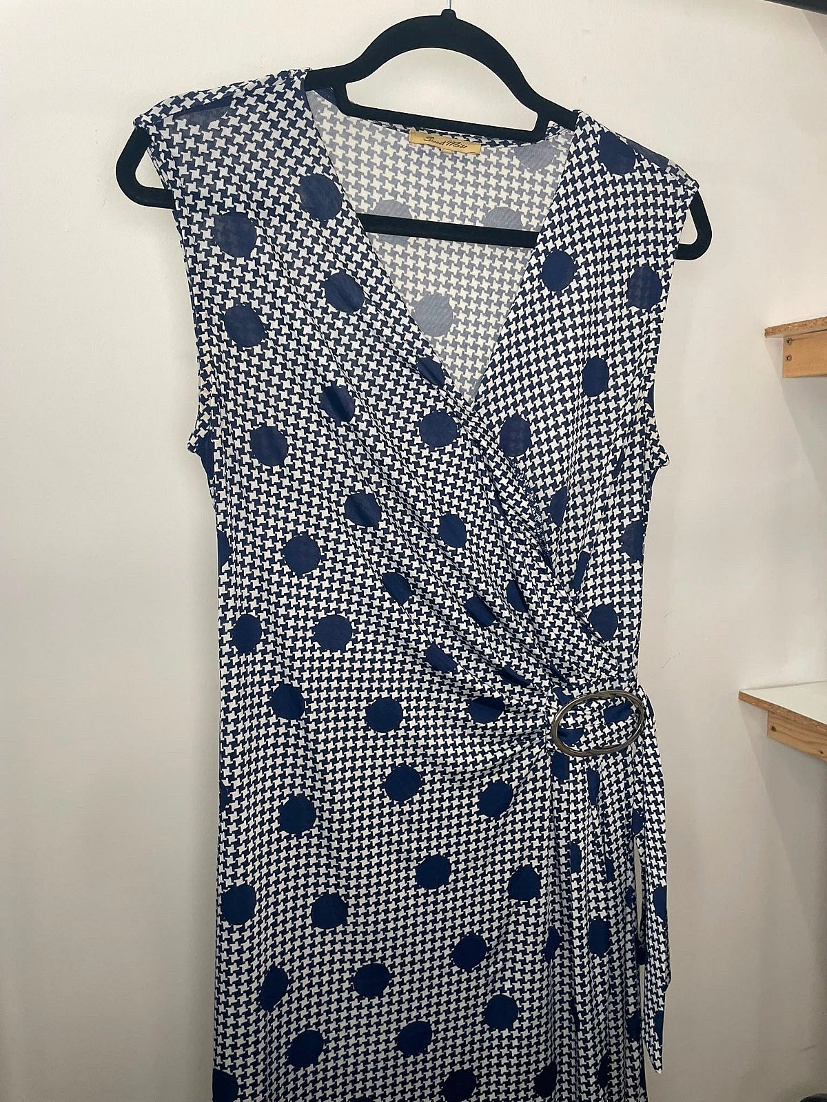 Polka Houndstooth Wrap Dress - photo 7