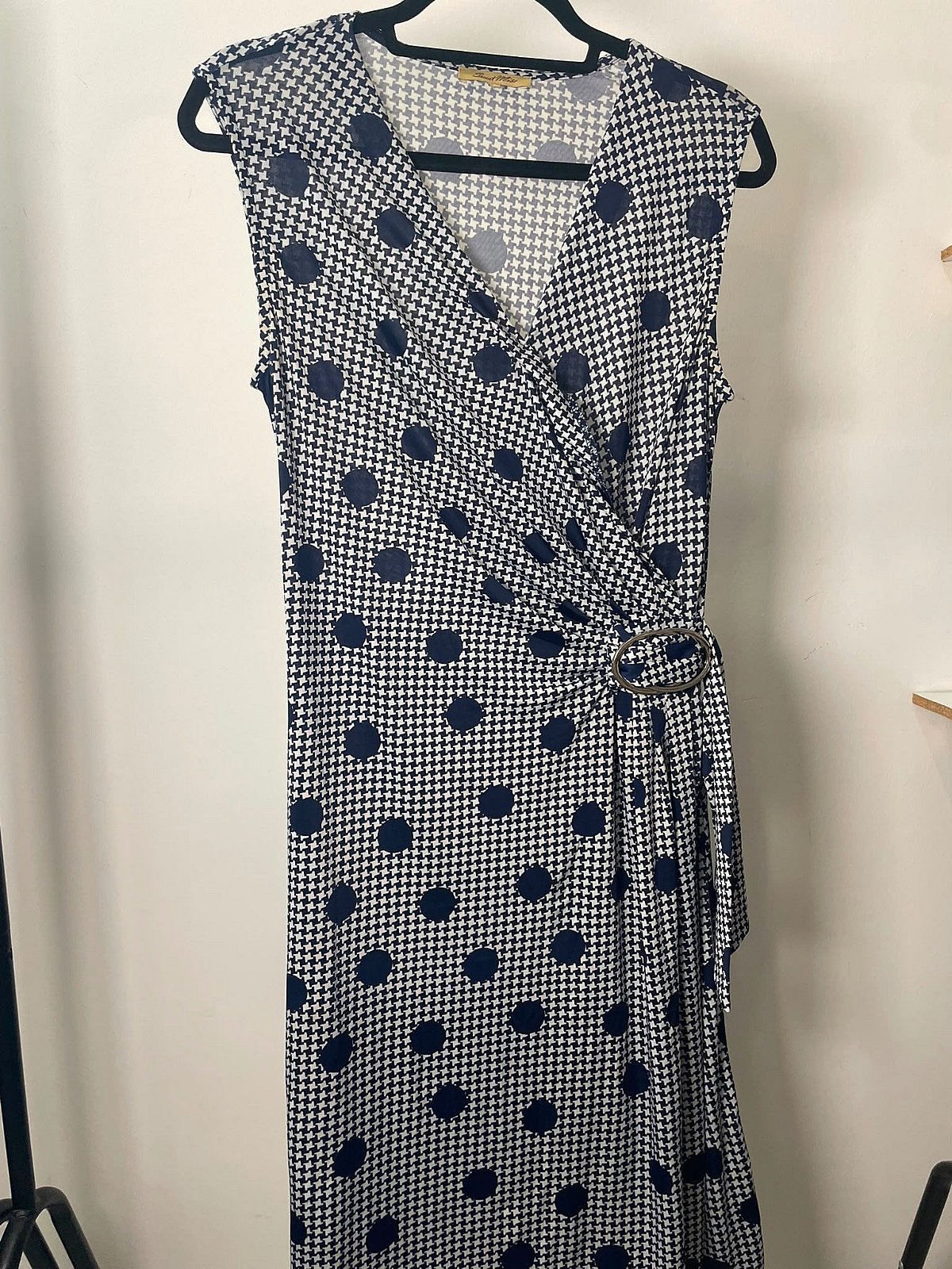Polka Houndstooth Wrap Dress - photo 3