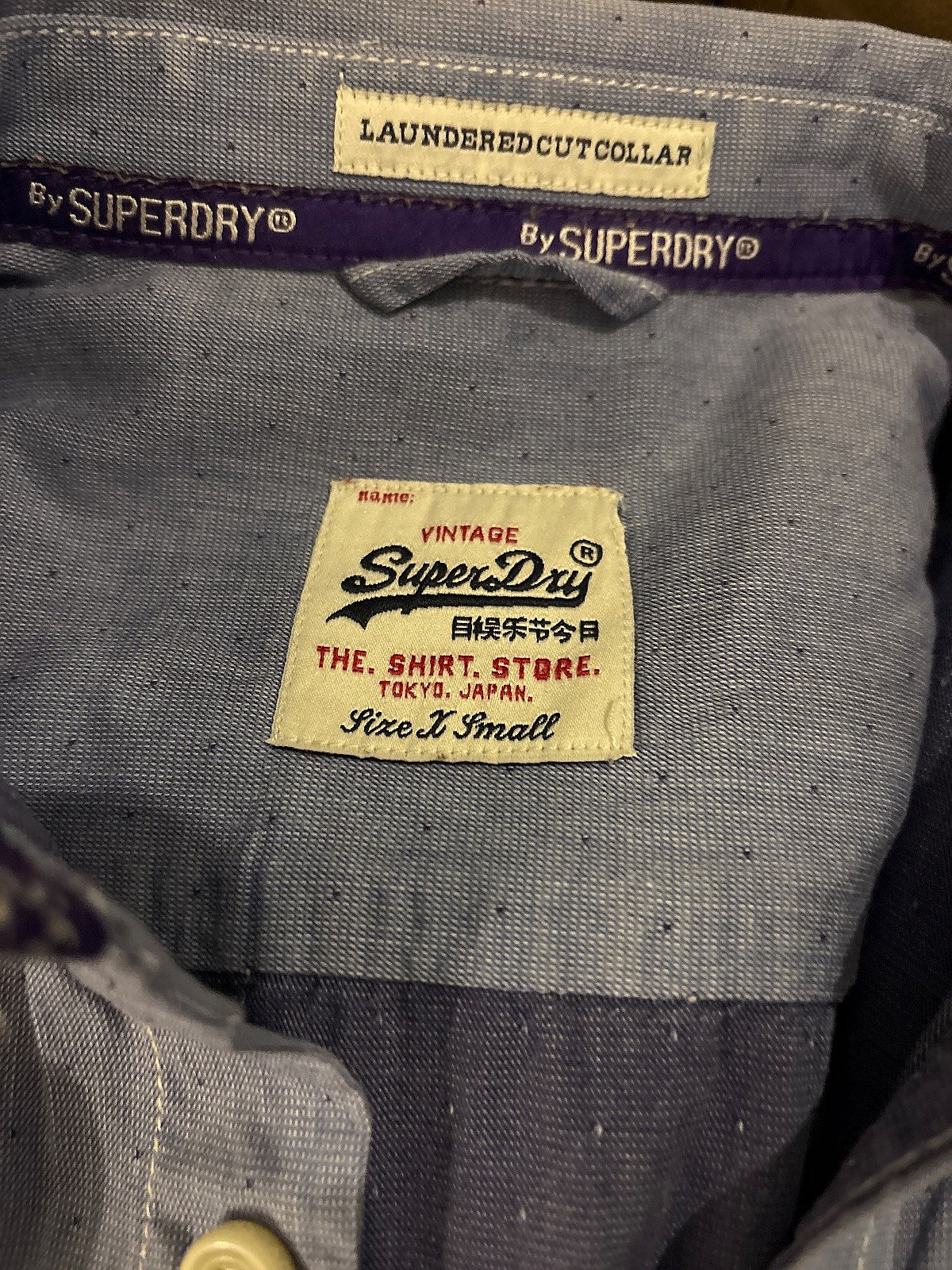 Qmis Superdry Classic Blue Cotton Button-Down - photo 2