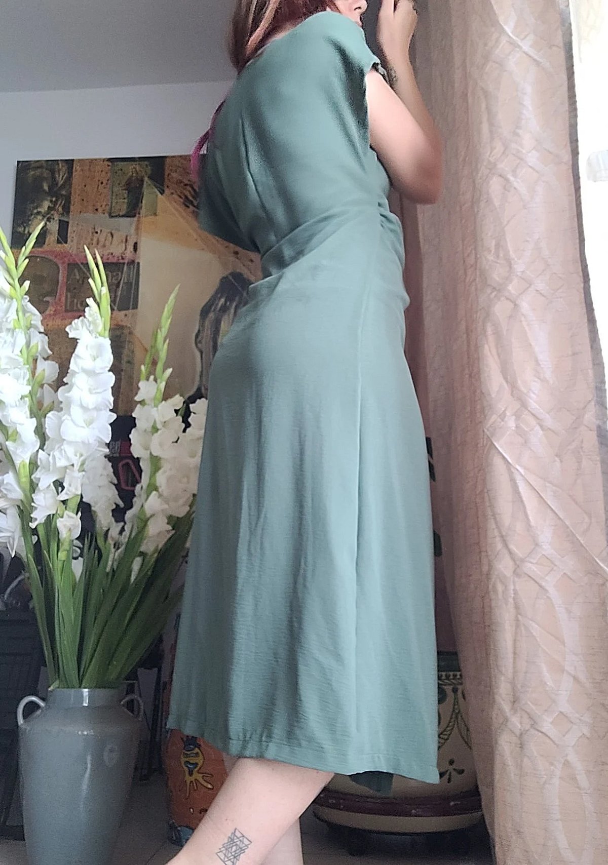 Ilbies maxi wrap aħdar żebbuġi - photo 3