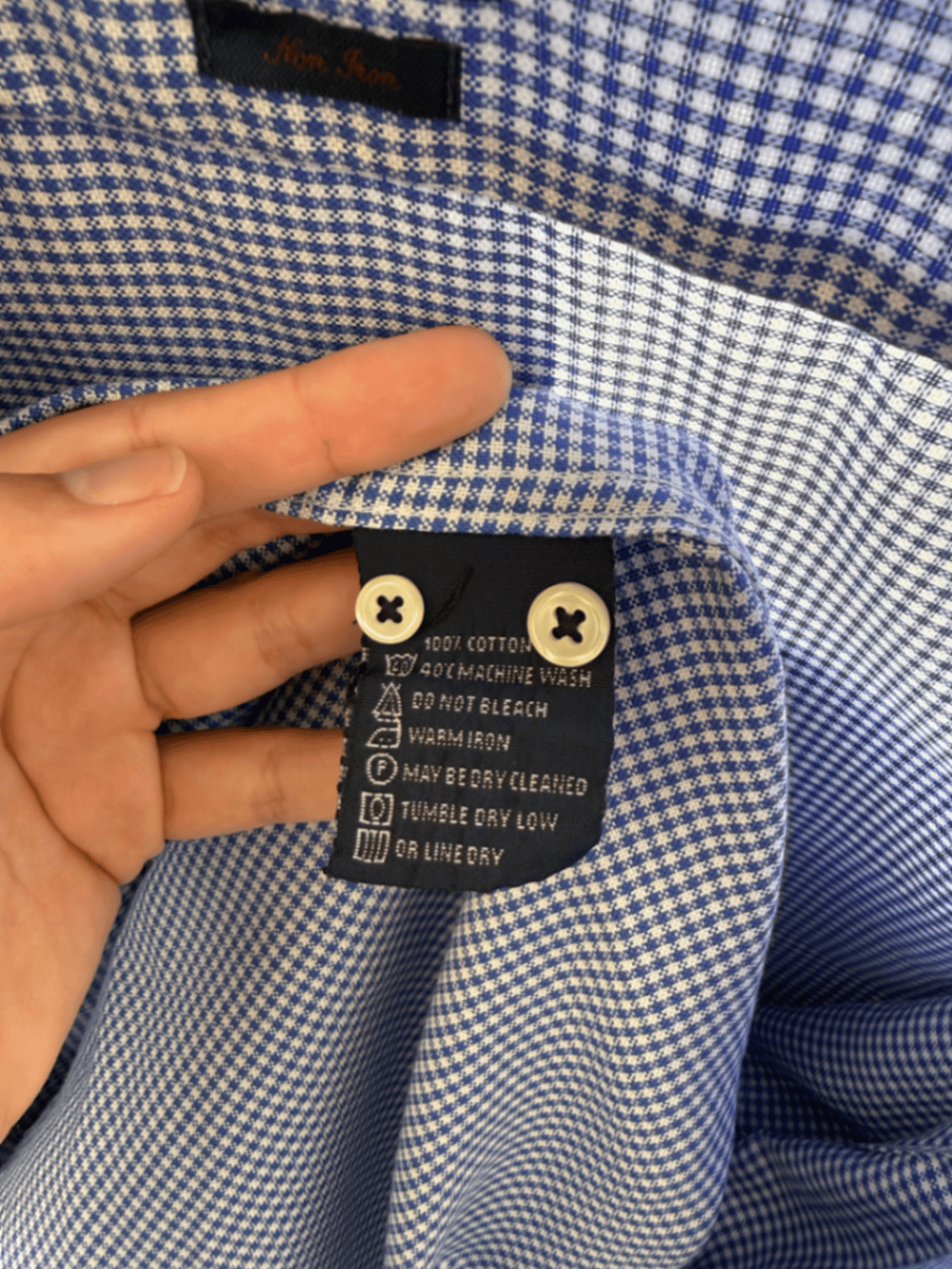 Camisa de cuadros azules de Gagliardi - photo 4
