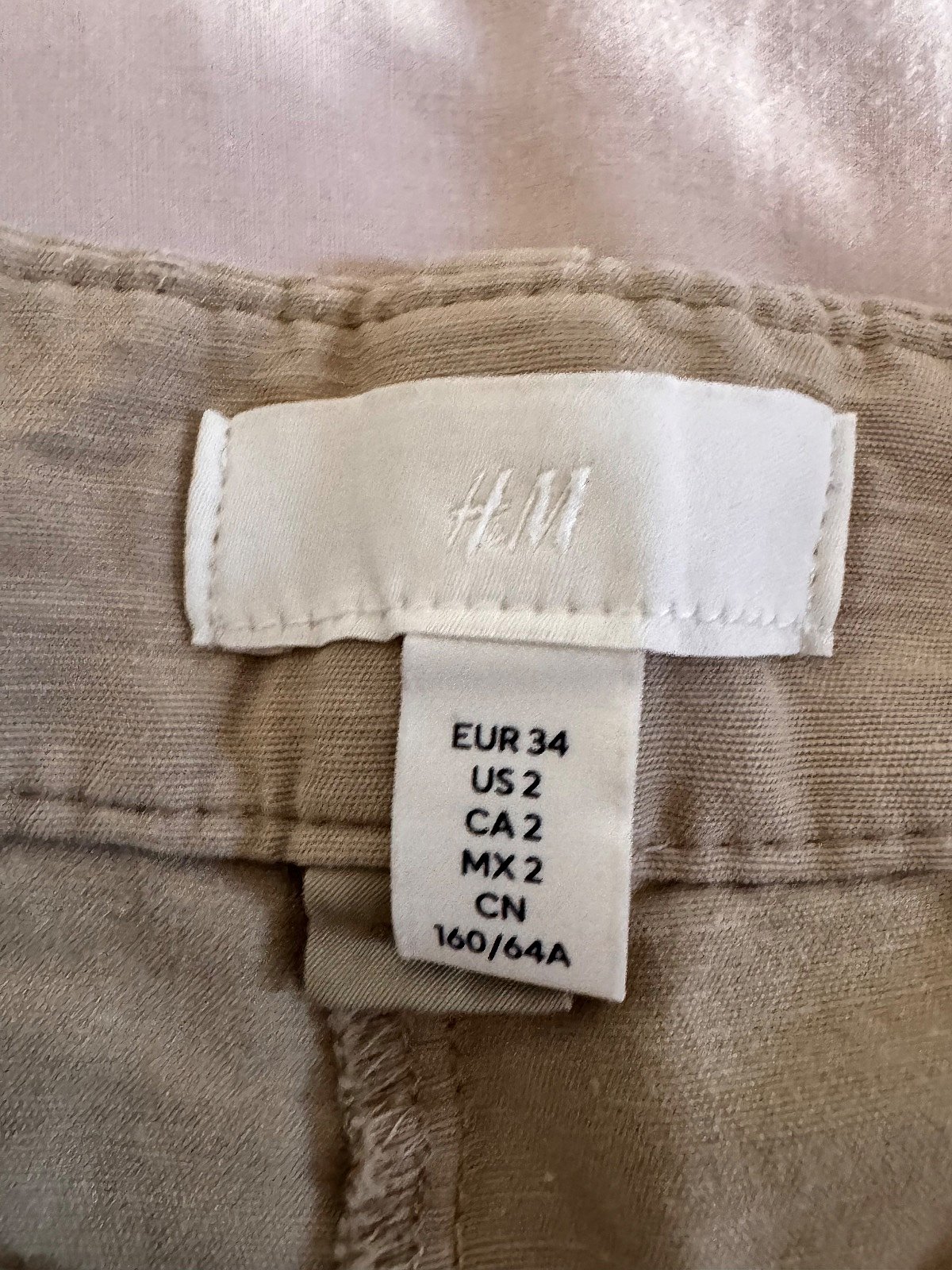Qalziet aħdar ċar tat-taħlita ta' drapp naturali H&M - photo 5