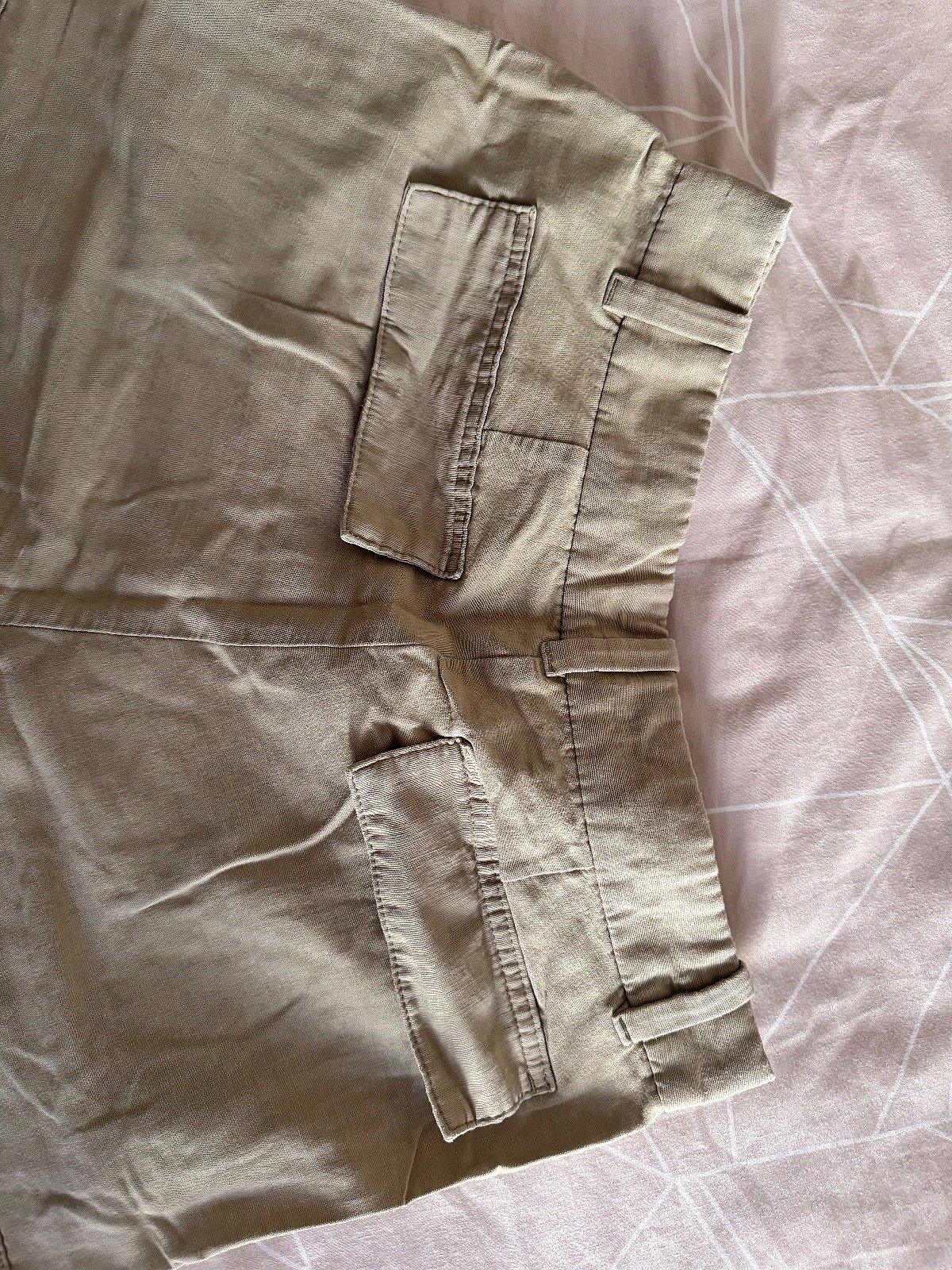 Qalziet aħdar ċar tat-taħlita ta' drapp naturali H&M - photo 3