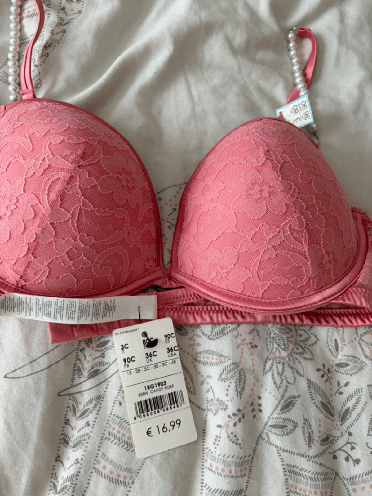 Reggiseno in pizzo rosa - photo 3
