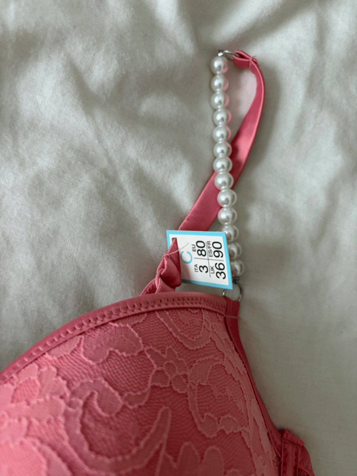Reggiseno in pizzo rosa - photo 4