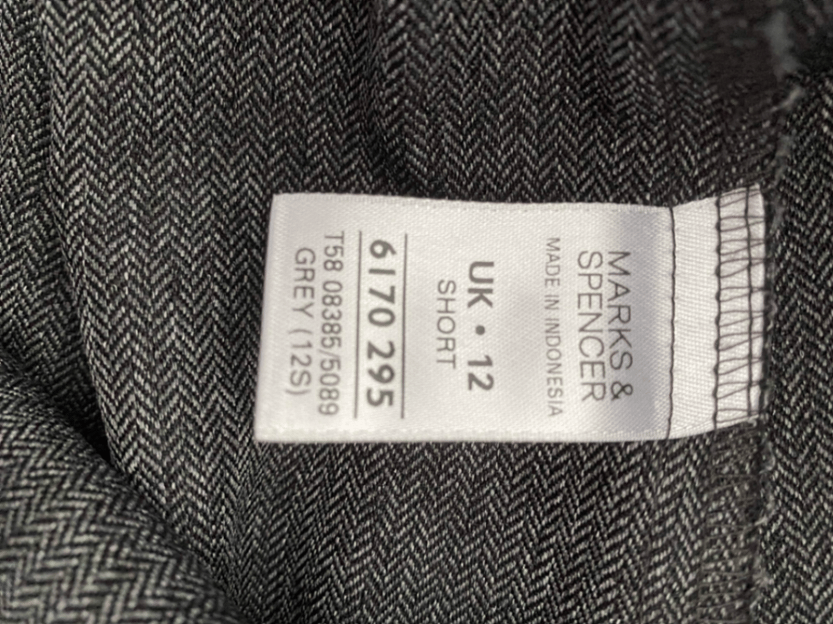 Pantaloni eleganti su misura a spina di pesce grigi - photo 3