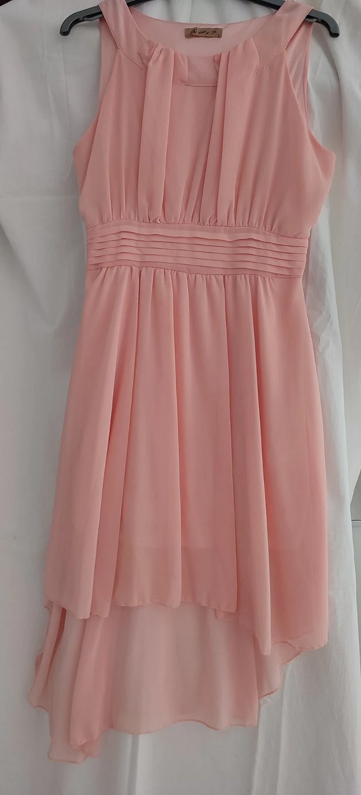 Nude flowy cocktail dress  - photo 2