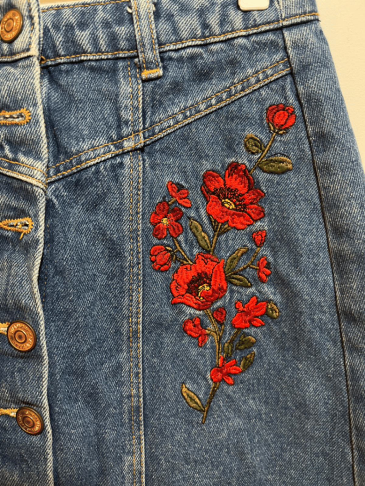 Stradivarius Floral Denim Mini Skirt - photo 2