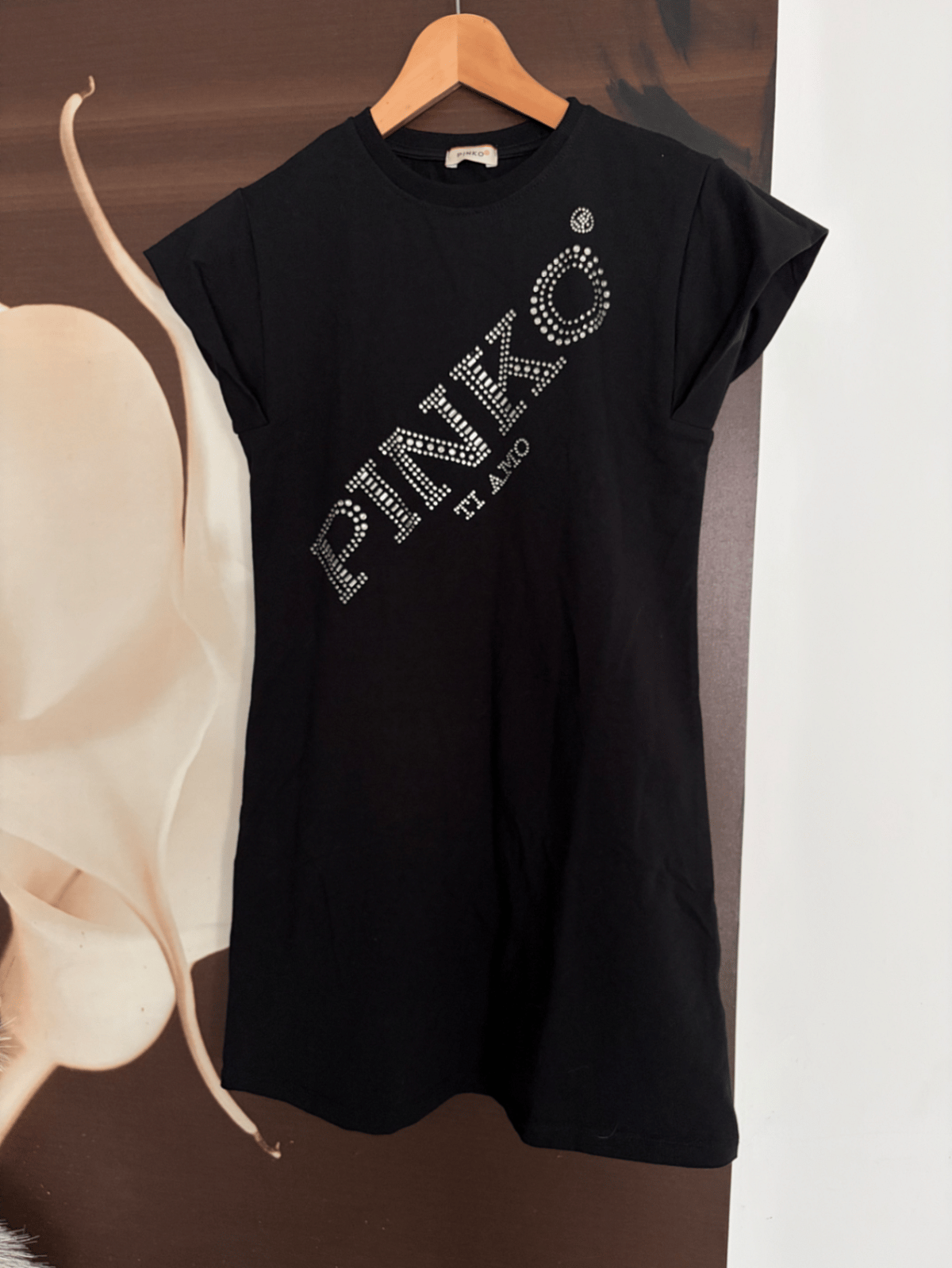 Abito T-shirt con logo decorato di Pinko - photo 2