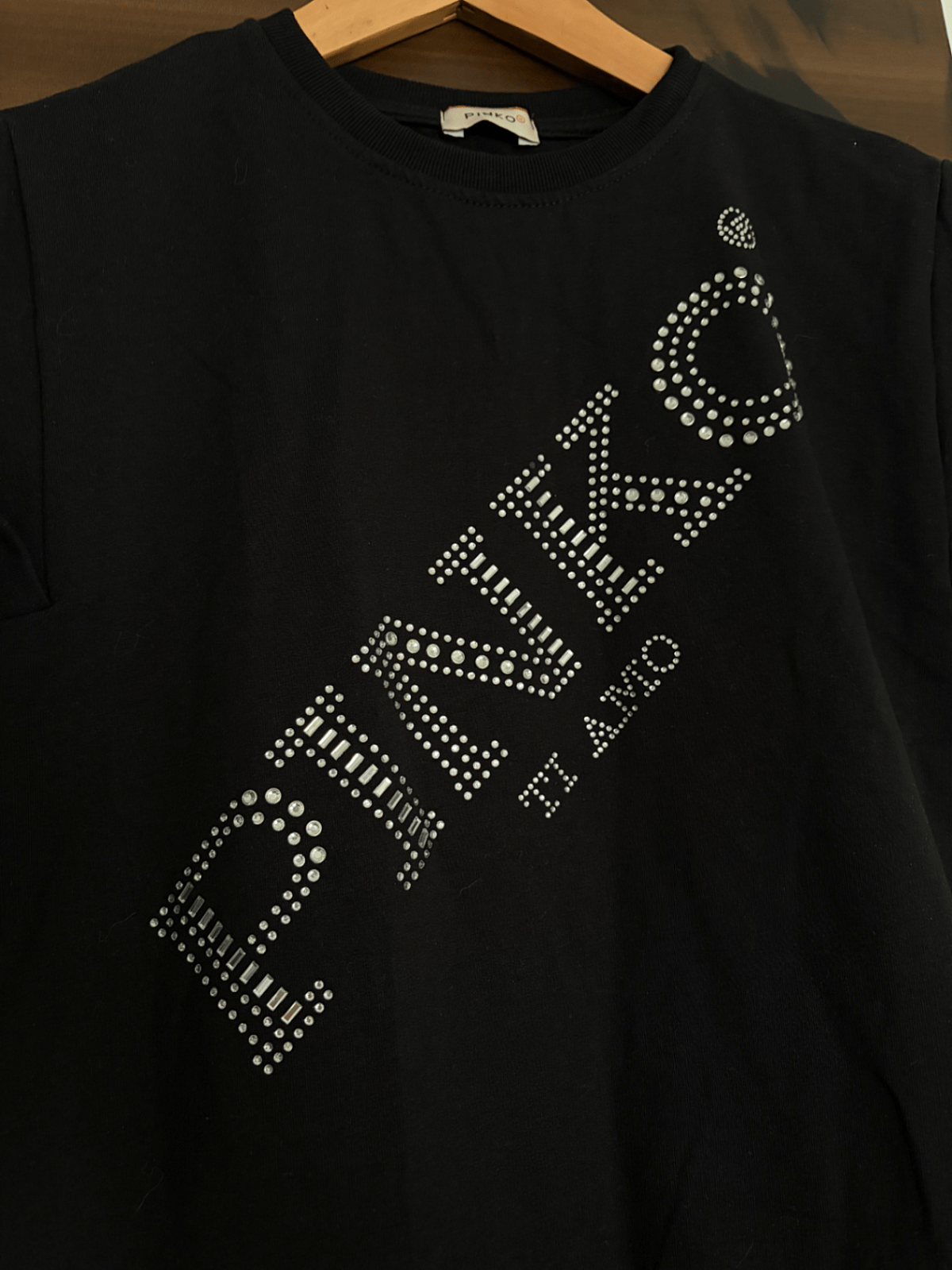 Abito T-shirt con logo decorato di Pinko - photo 3