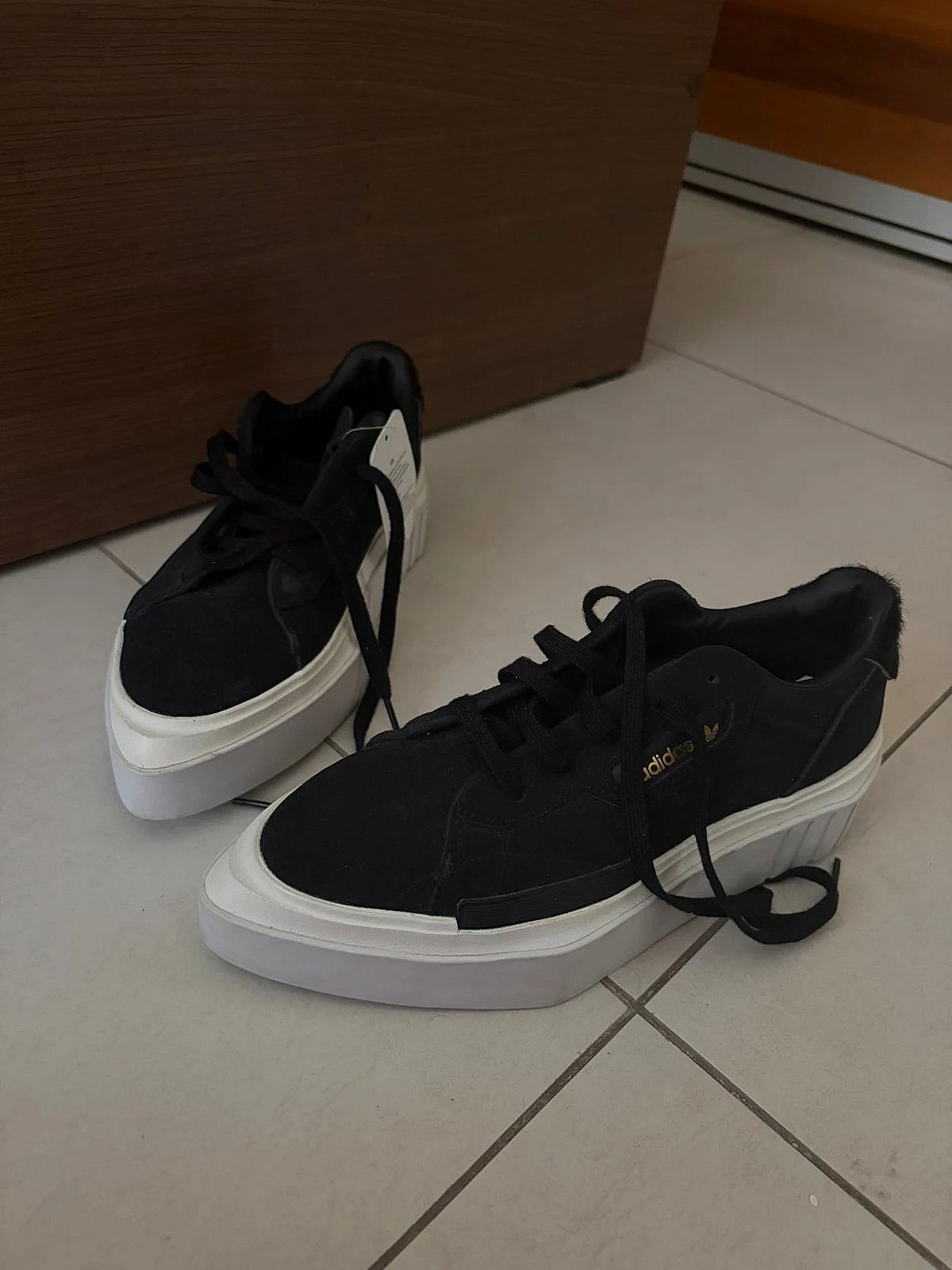 Adidas Sleek Black Platform Sneakers - photo 2