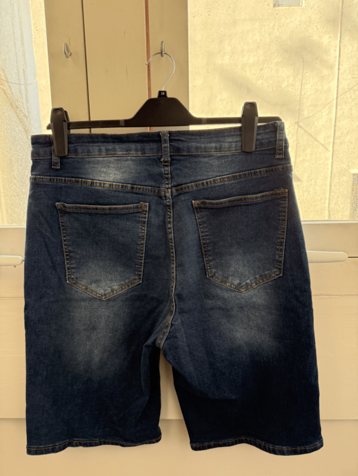 Pantaloncini di jeans blu slavato - photo 3