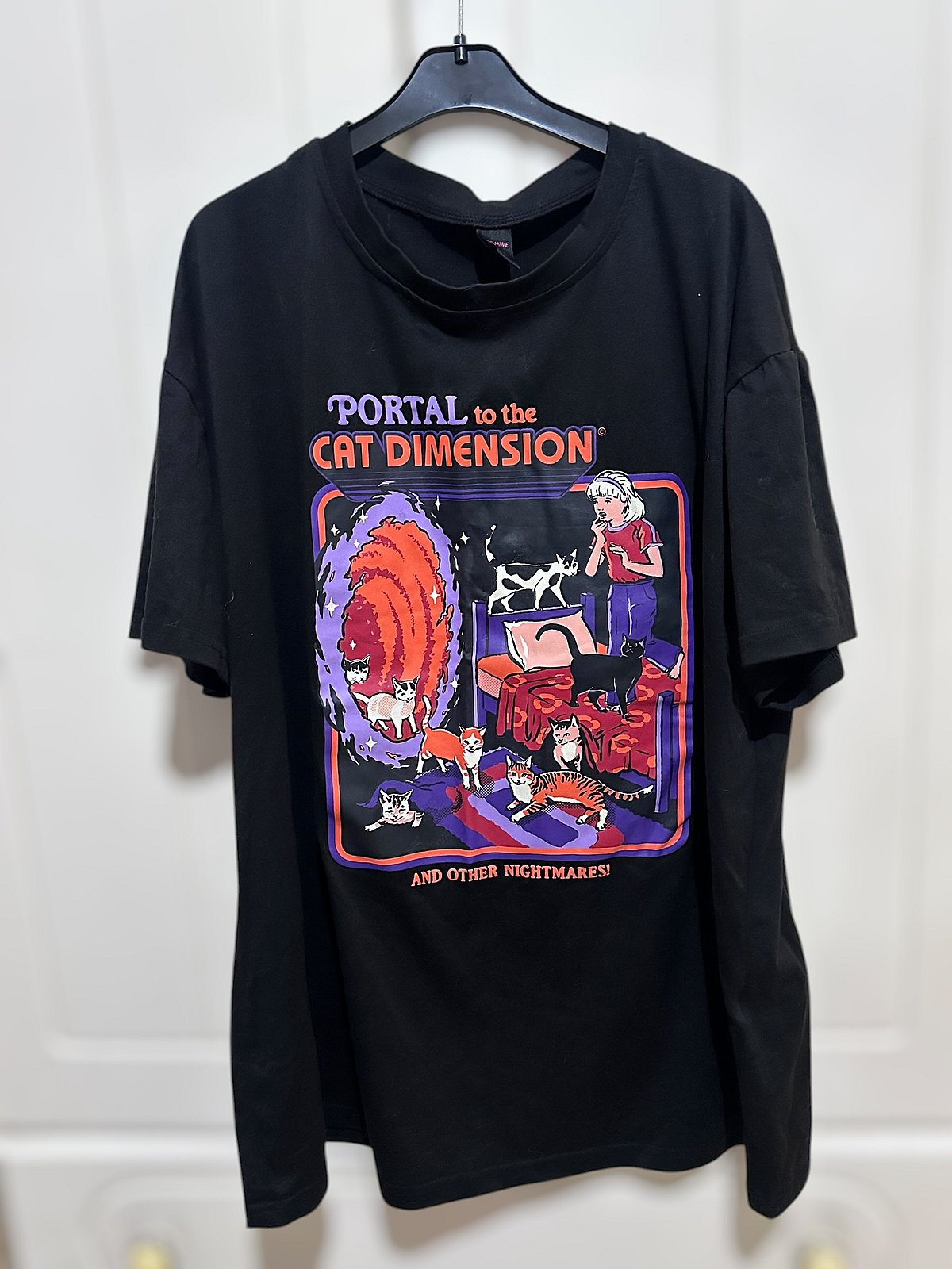 Set di magliette unisex con stampa grafica, nero, diverse marche  - photo 4