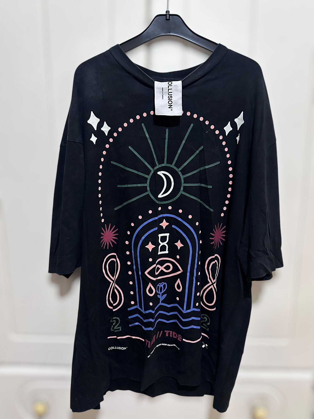 Set di magliette unisex con stampa grafica, nero, diverse marche  - photo 7