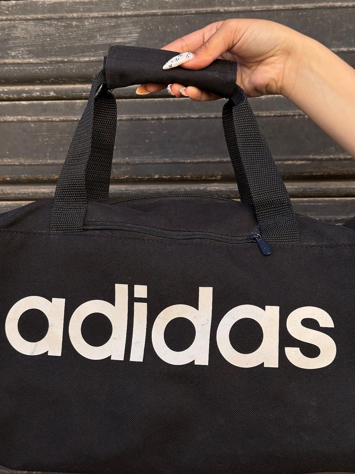 Adidas Logo Black Duffle Bag - photo 2