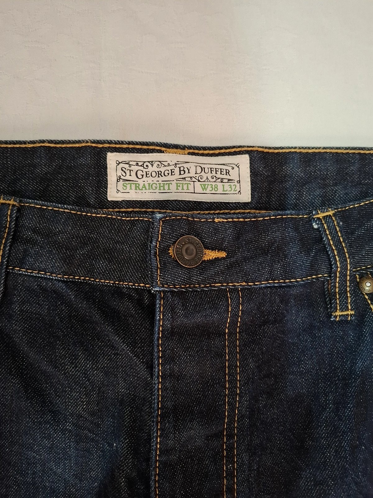 Calça jeans masculina St George by Duffer azul escura (W38 L32) - Corte reto - photo 2