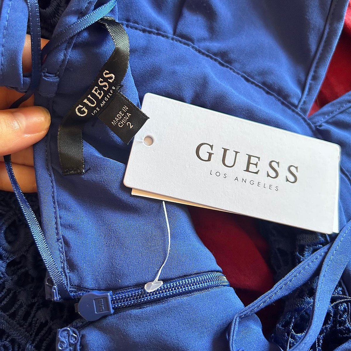 Guess Blue Lace Mini Dress - photo 4