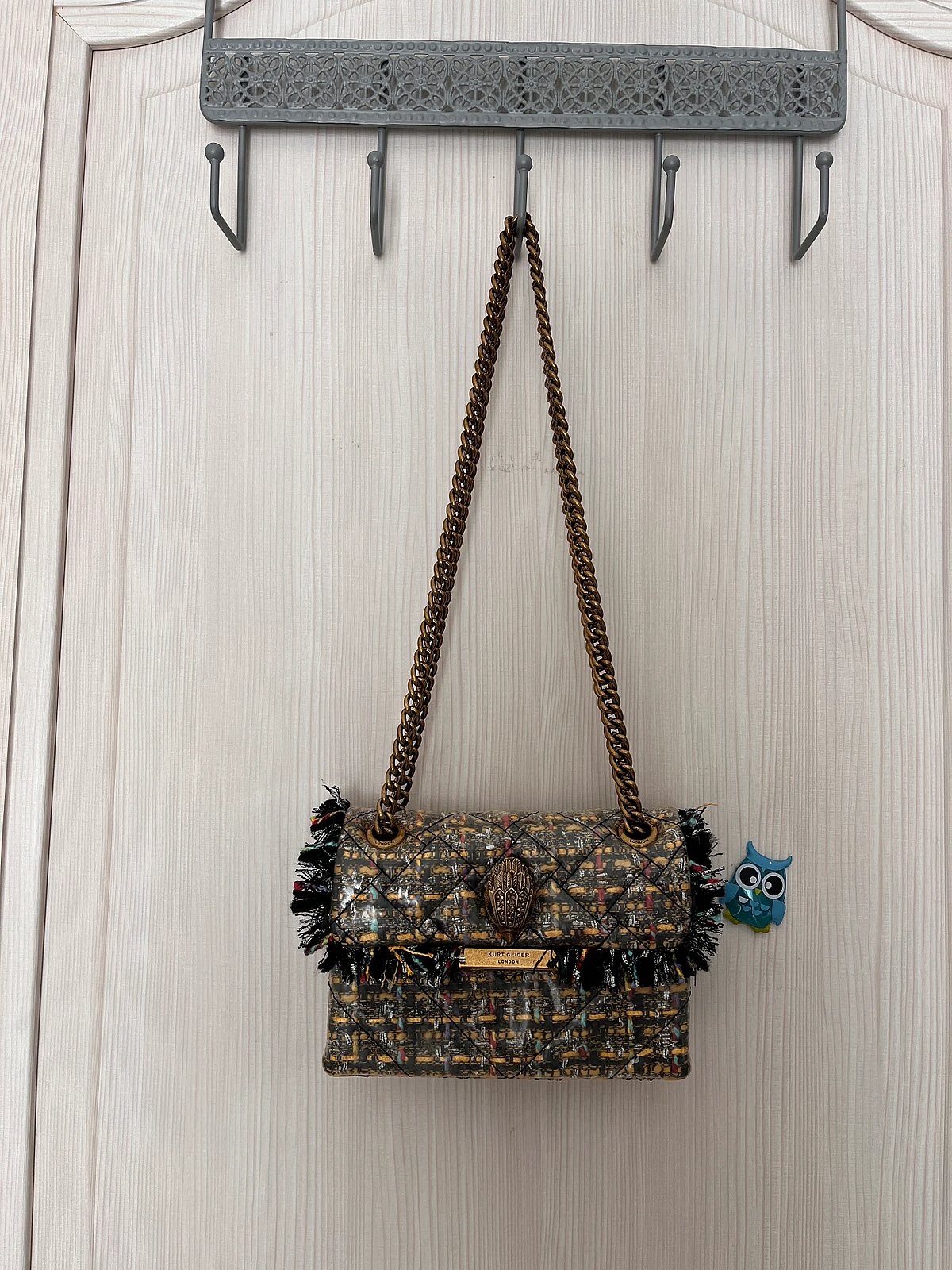 Borsa in tweed trapuntato Kurt Geiger - photo 2