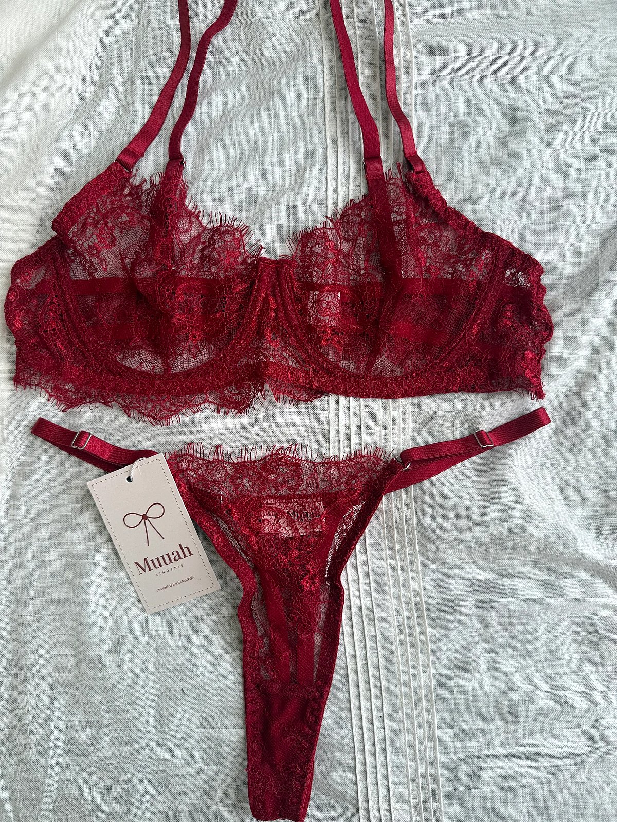 Sett ta' Lingerie Bizzilla Krimżi - photo 3