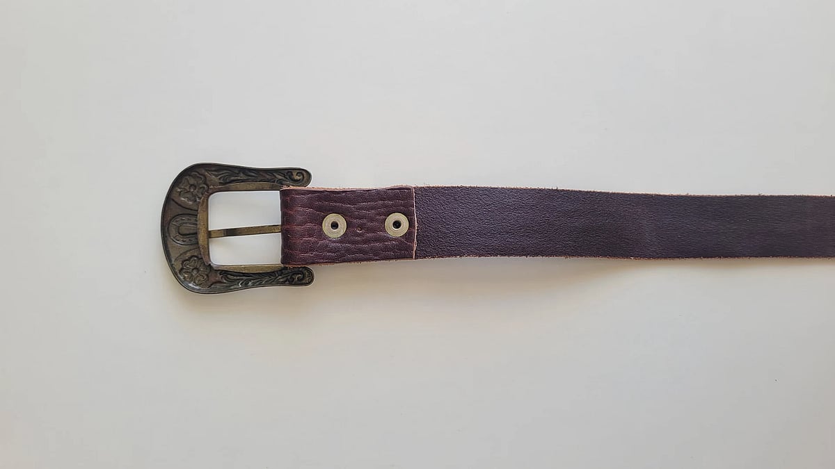 Cintura in vera pelle marrone - photo 5