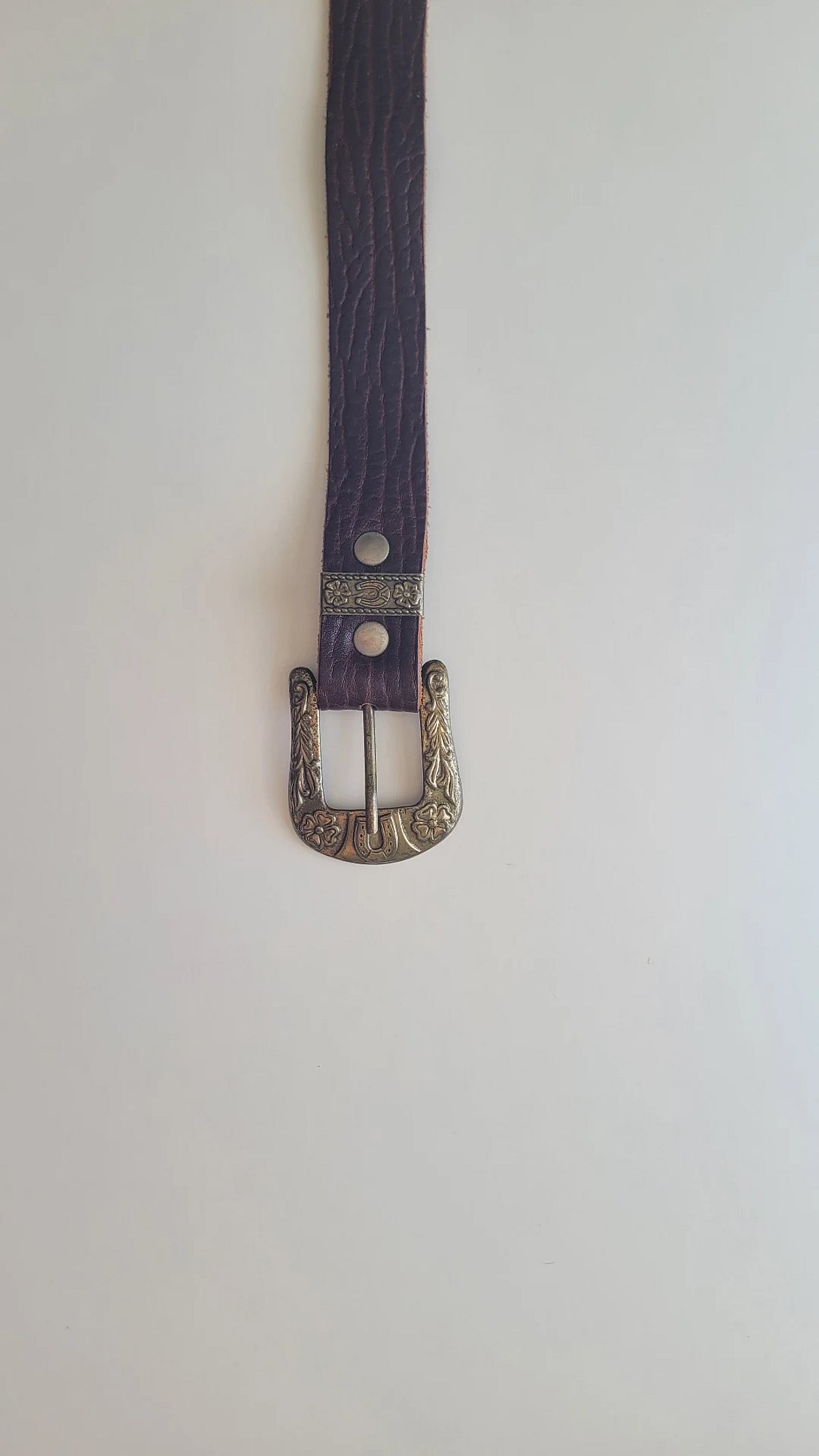 Cintura in vera pelle marrone - photo 2