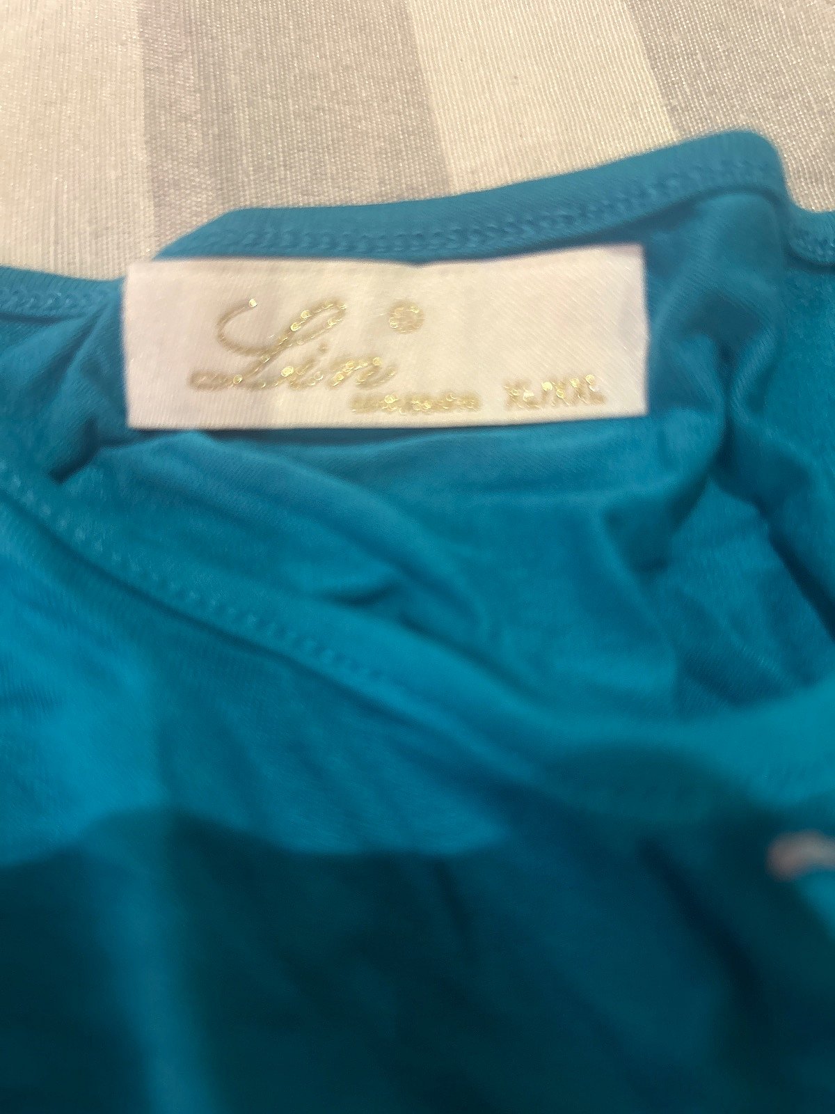 Blue embellished pearl detail top - photo 3