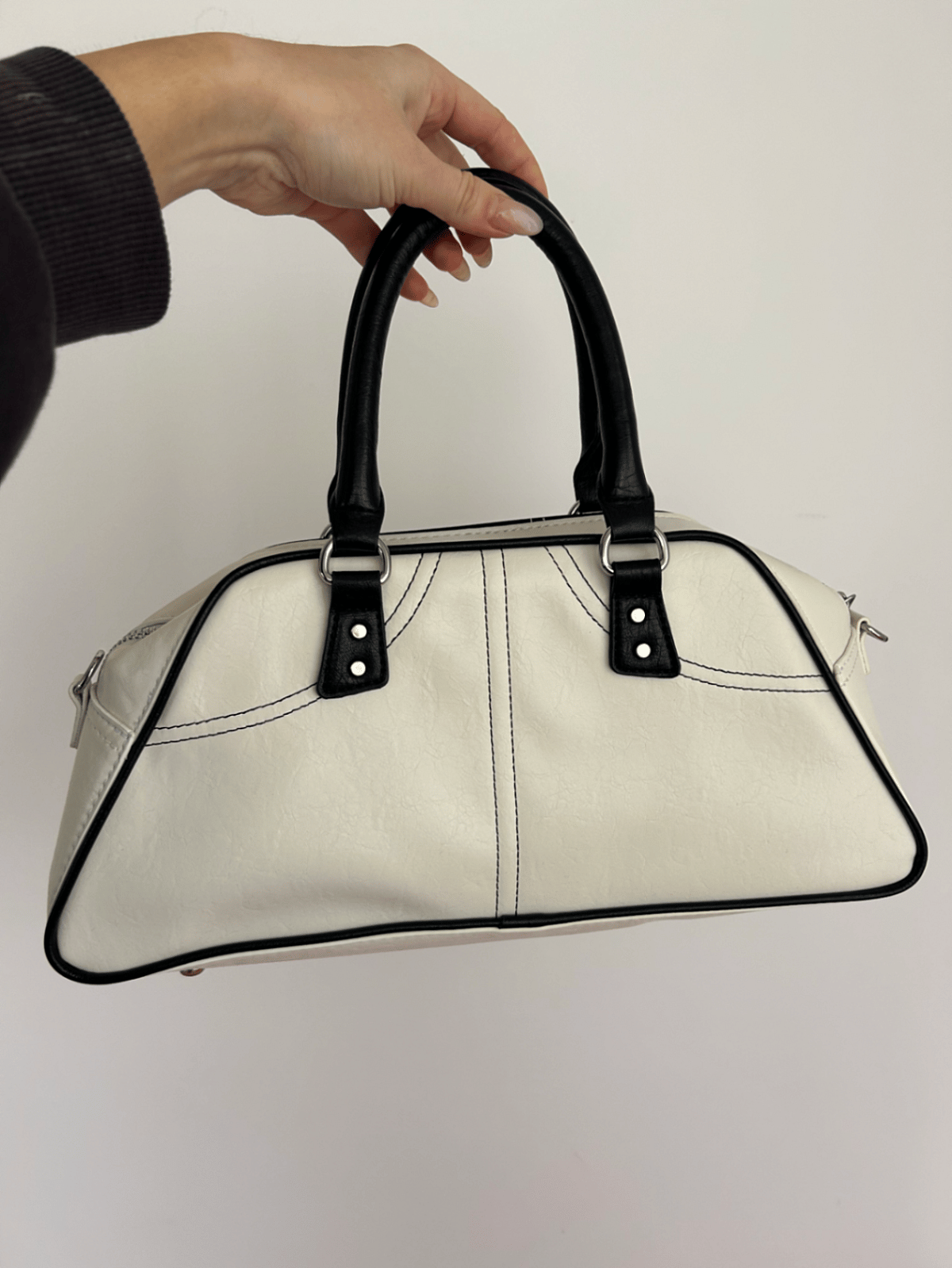 Handbag Bershka Retro Cream Style Bowling - photo 2