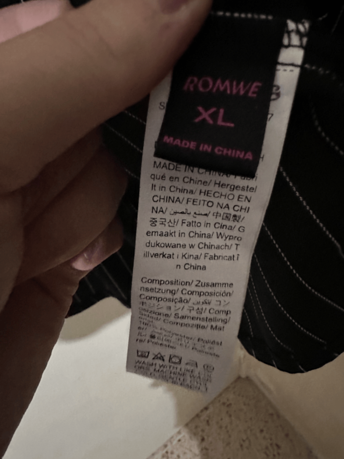 Blusa de rayas diplomáticas con ribete de encaje de Shein Romwe - photo 3