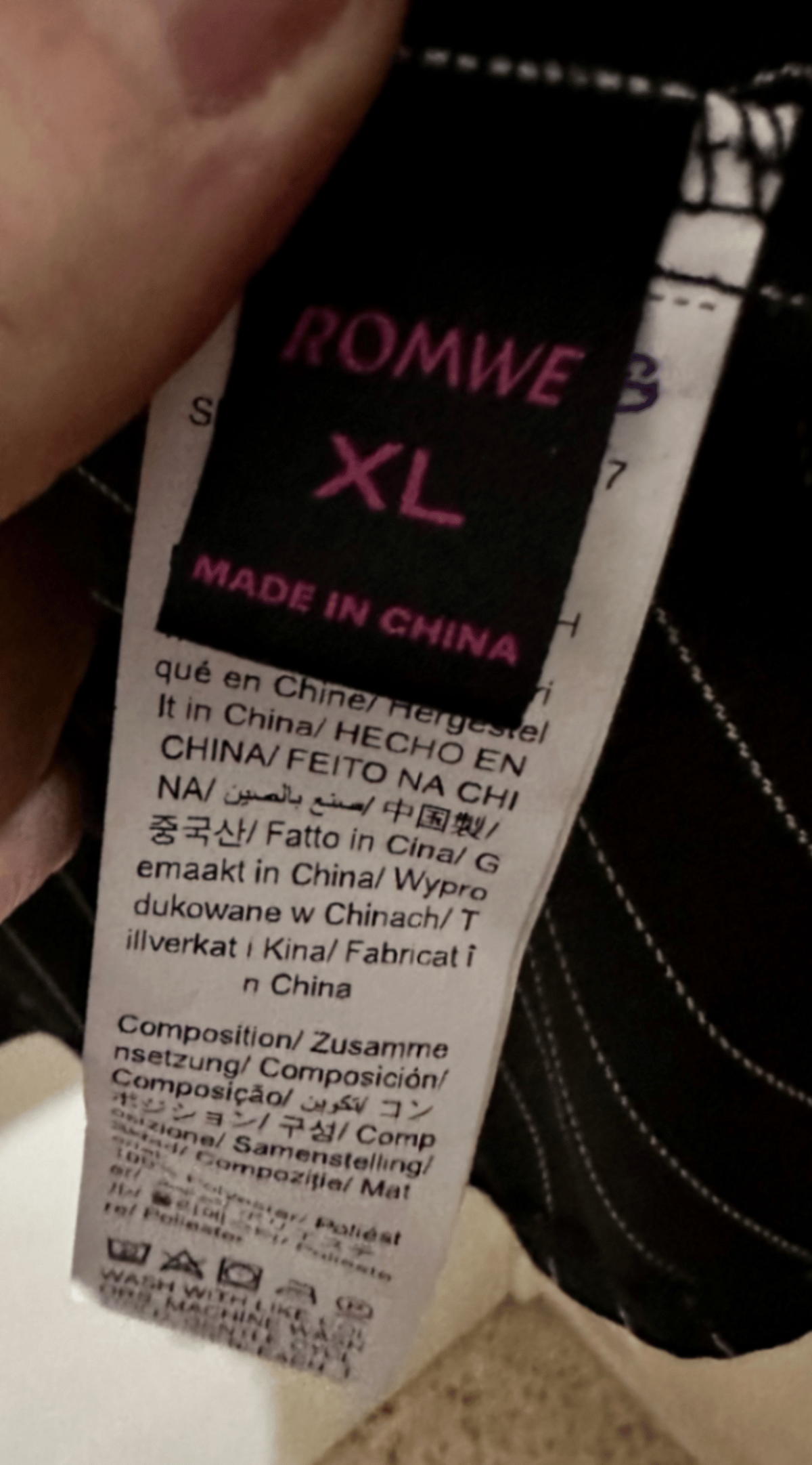 Blusa de rayas diplomáticas con ribete de encaje de Shein Romwe - photo 4