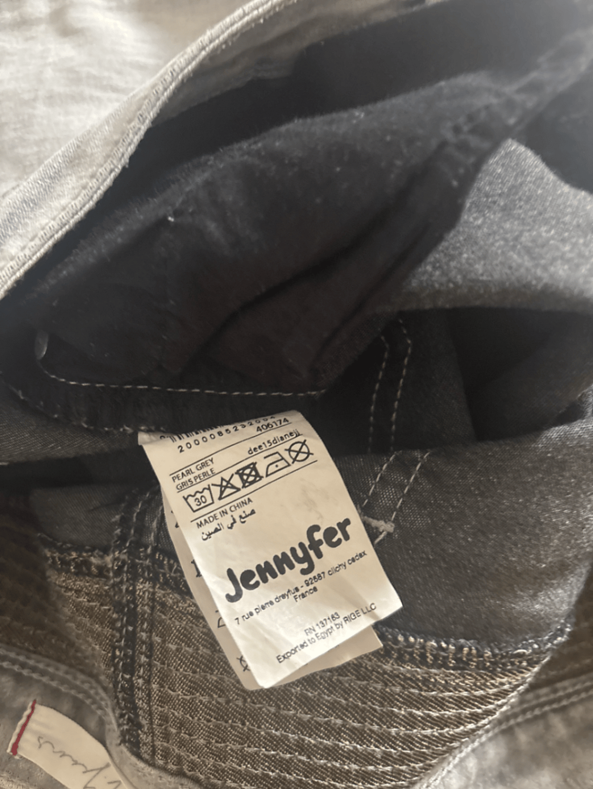 Jeans Griż Ċar Stil Biker - photo 2