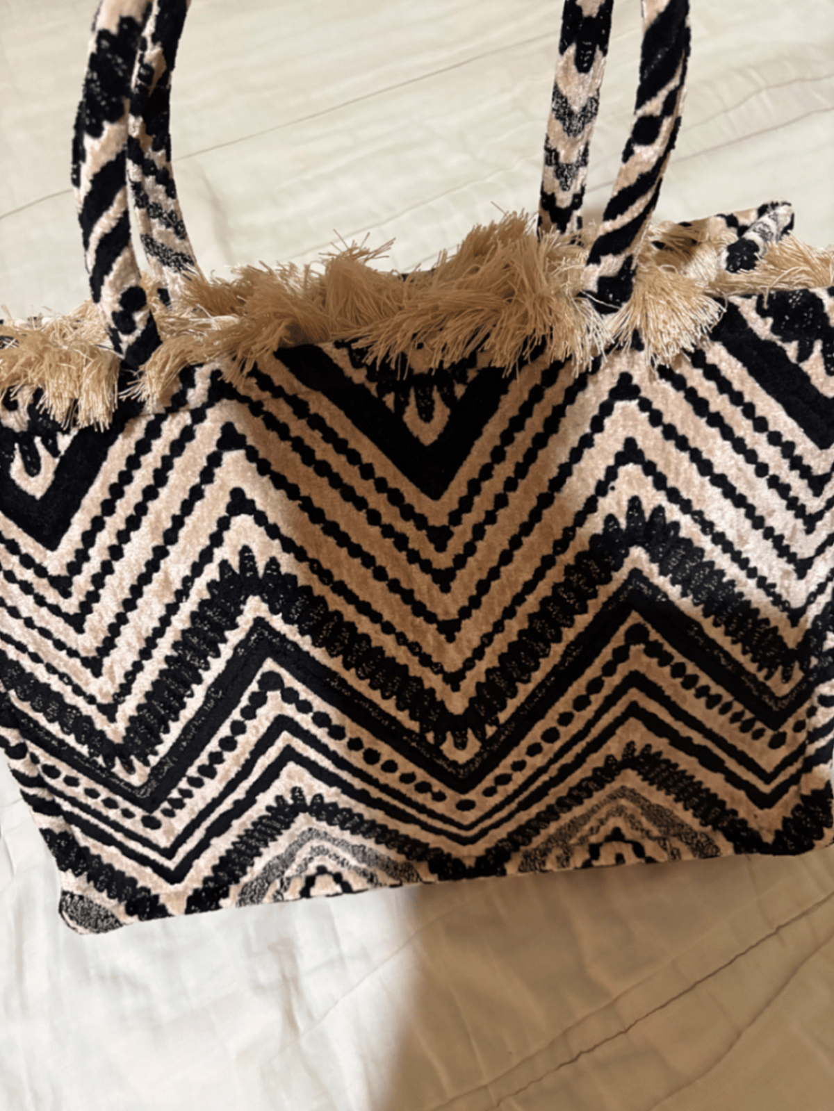 Borża Tote Sorena b'Disinn Zigzag Fringe - photo 3