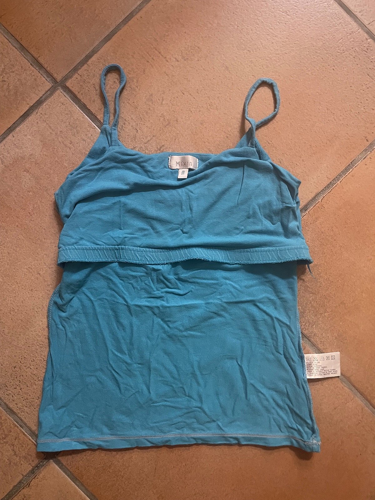 Tank Top Blu Y2K b'elastika interna madwar il-bust, Daqs M - photo 4
