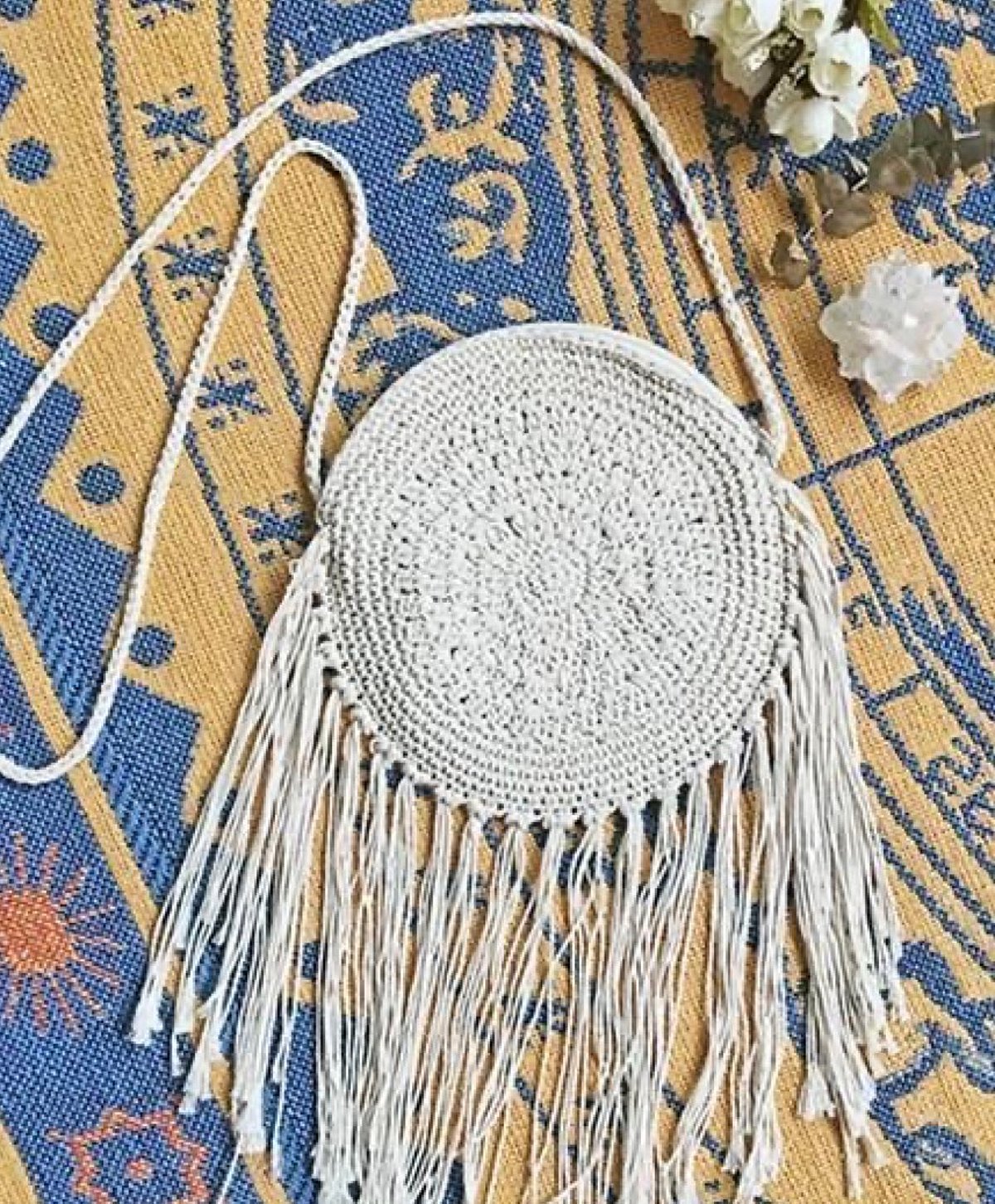 Tote Tond bil-Kroċċ Krema bil-Fringe - photo 4