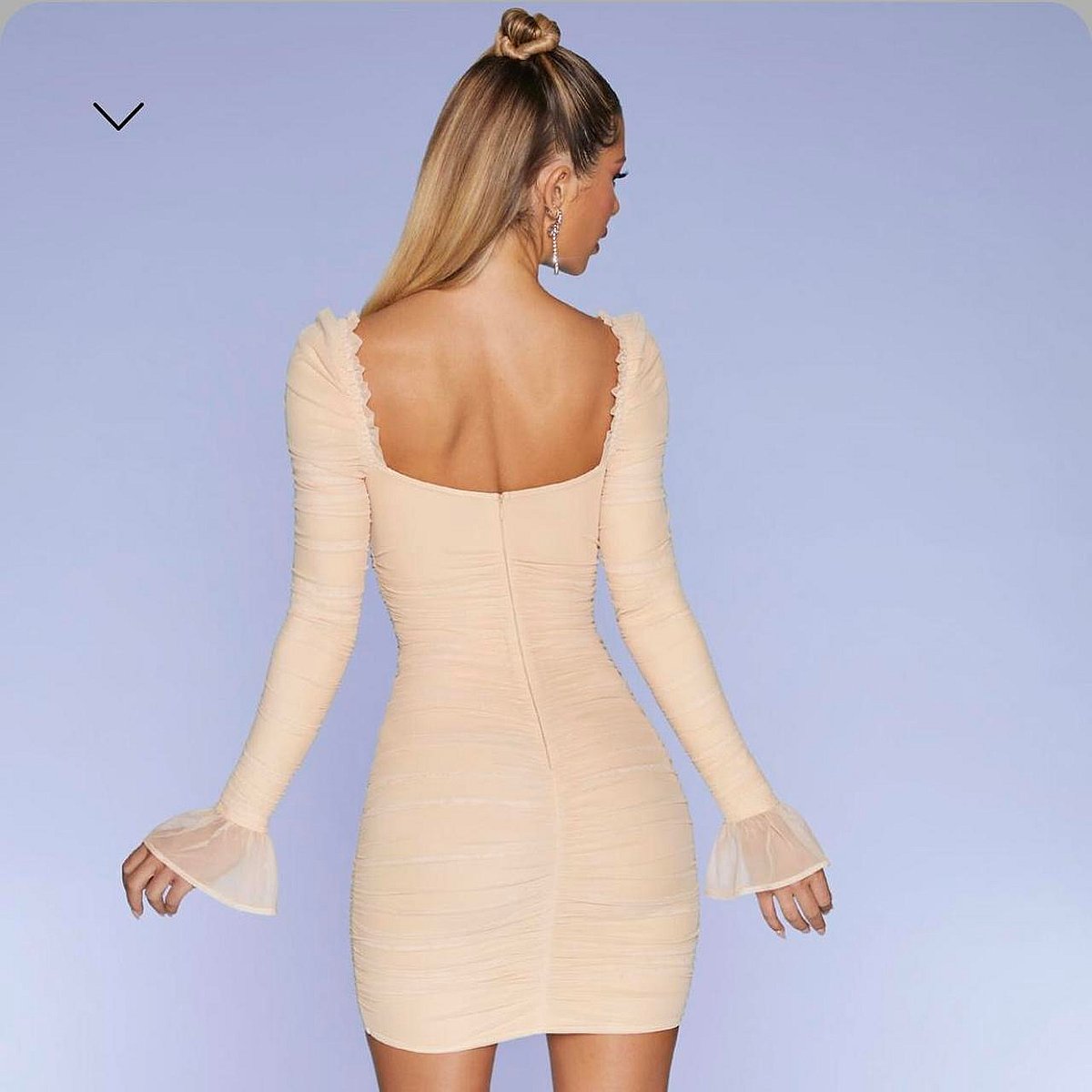 Oh Polly - Ruched Mesh Mini Bodycon Dress - photo 3