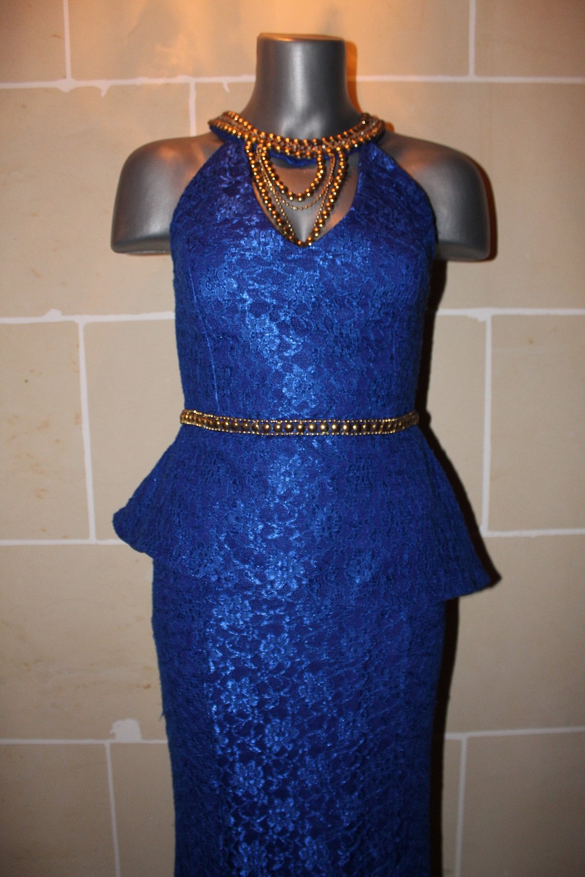 Royal Blue Lace Evening Dress EU38 - photo 5