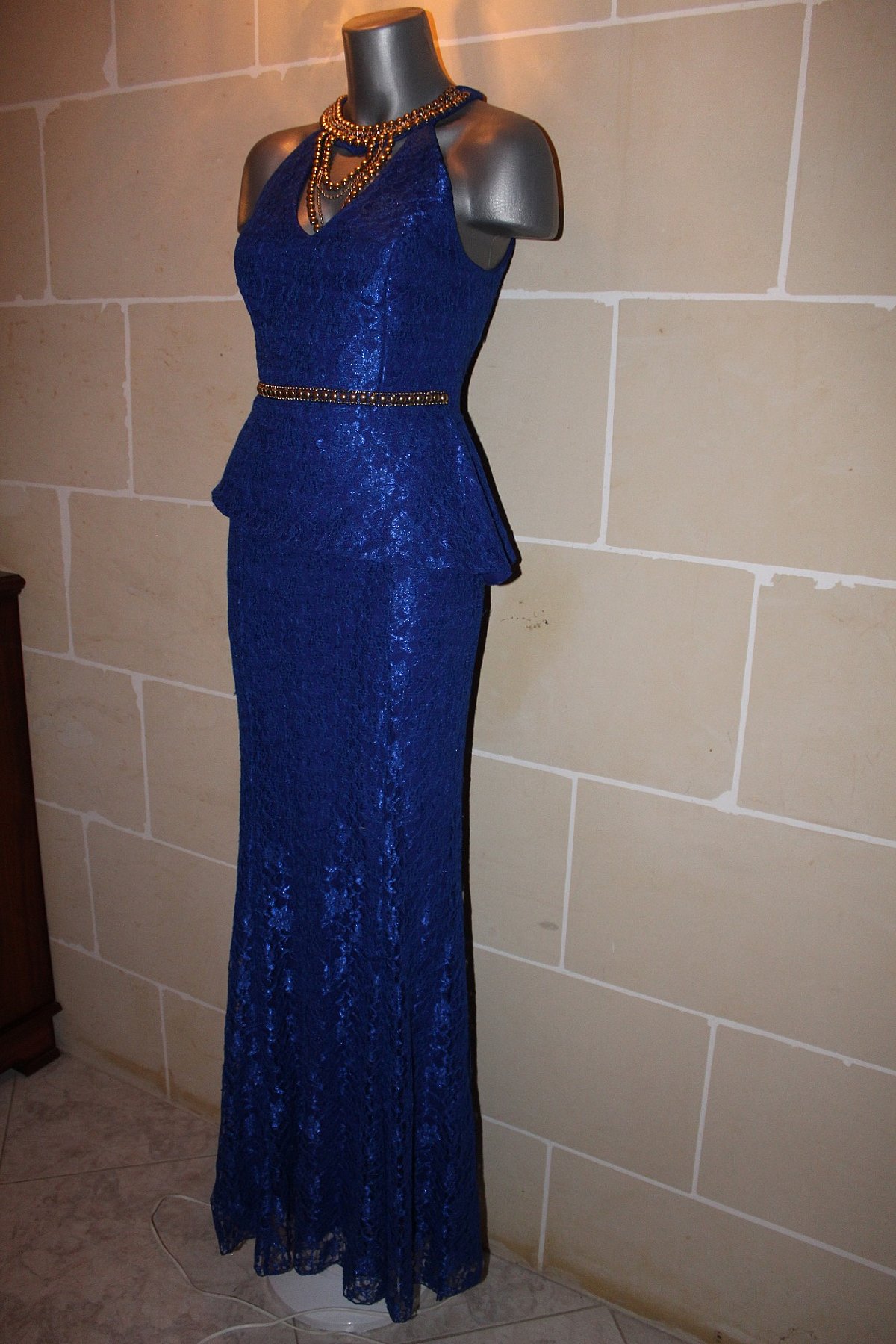 Royal Blue Lace Evening Dress EU38 - photo 2