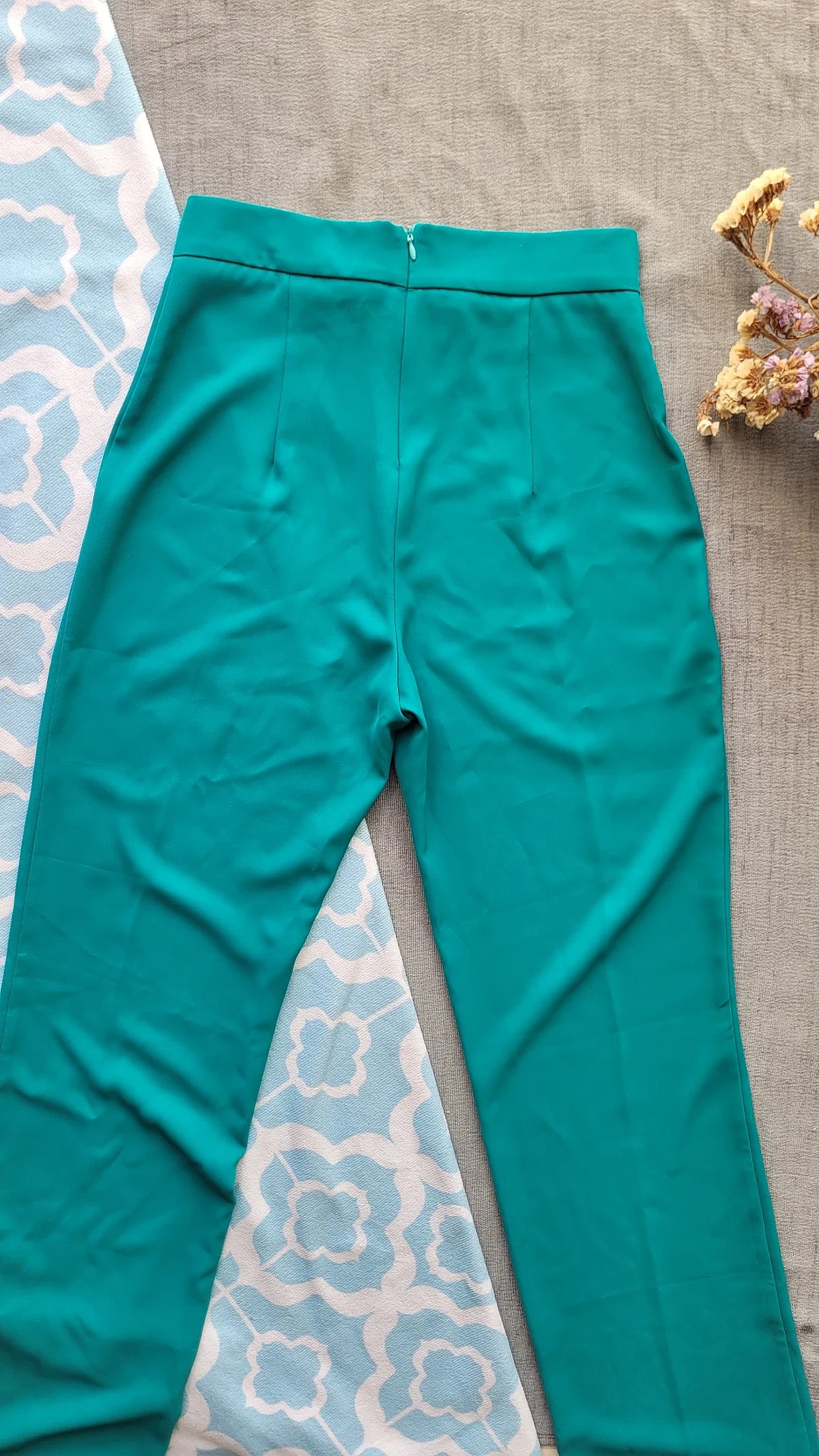 Eleganti pantaloni a gamba larga color verde acqua - photo 6