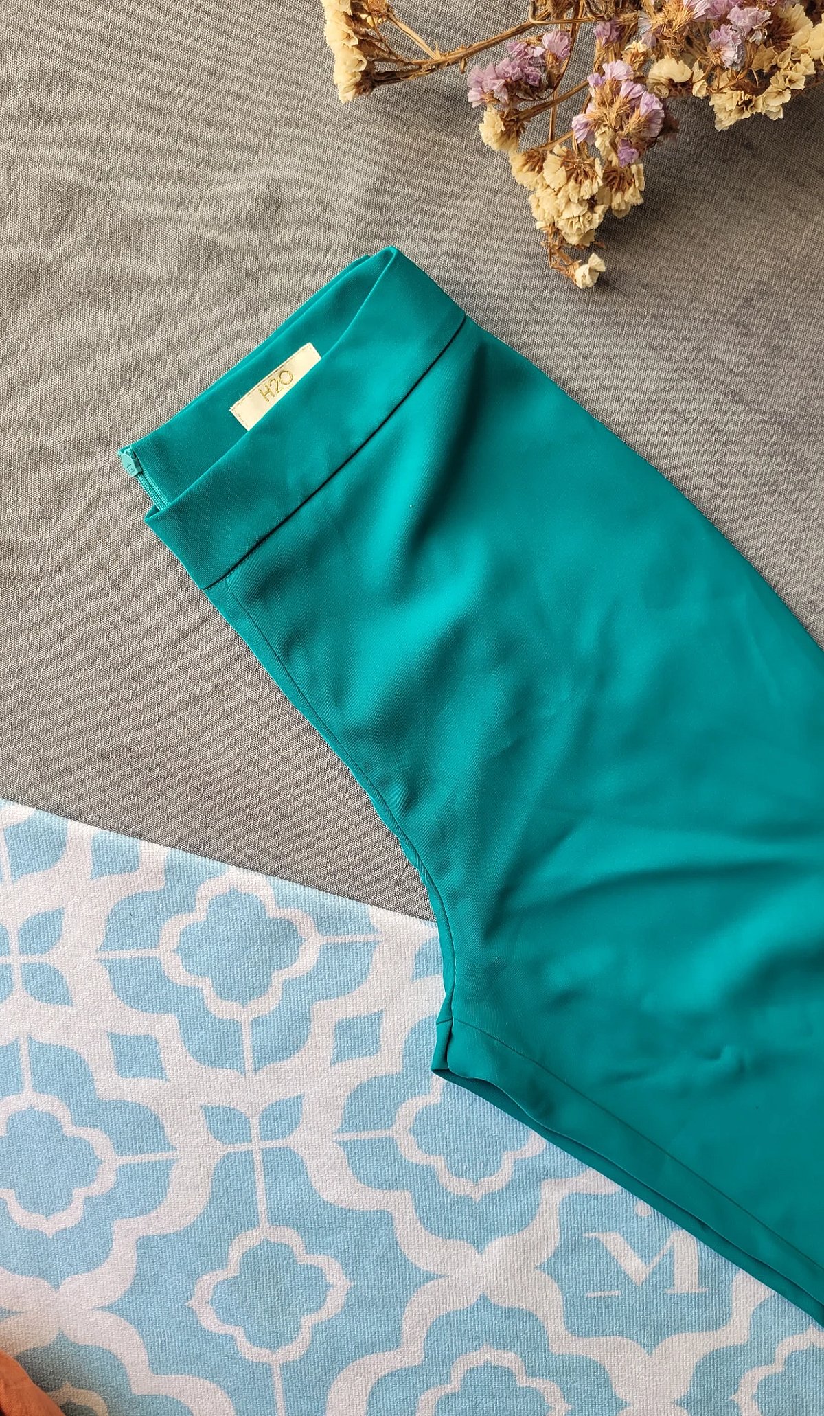 Eleganti pantaloni a gamba larga color verde acqua - photo 8