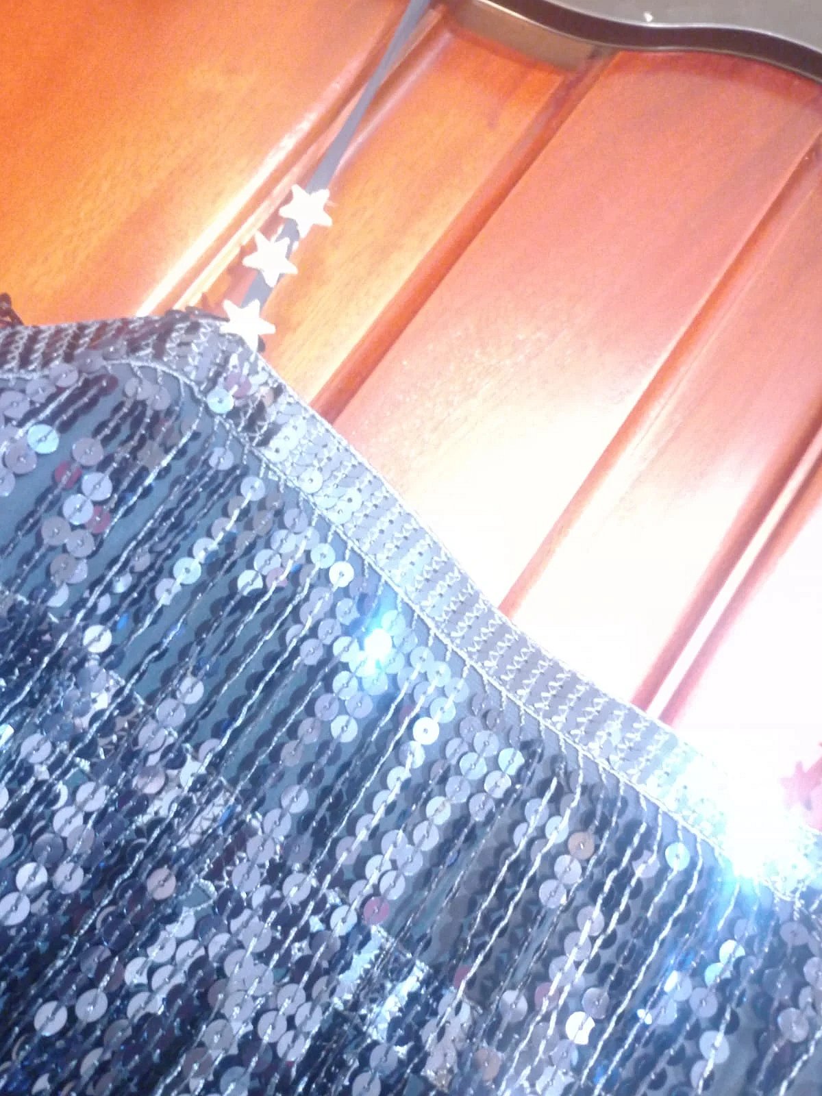 Navy Sequin Fringe Party Dress - photo 3