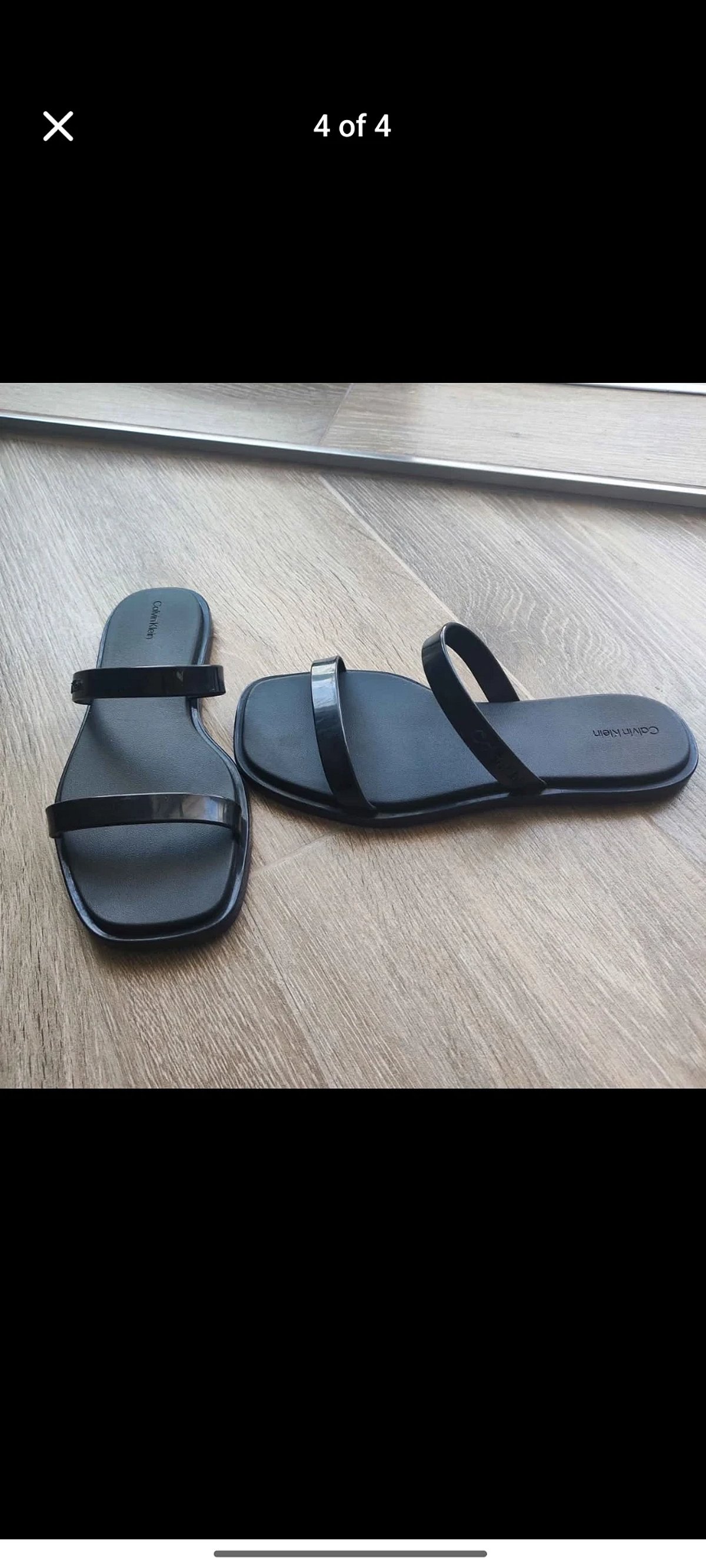 Sandalias planas negras Calvin Klein - photo 3
