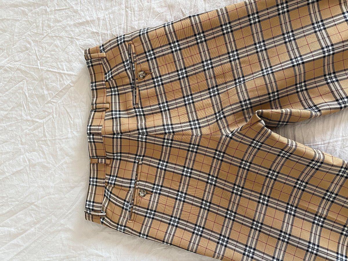 Pantalones rectos a cuadros - photo 3