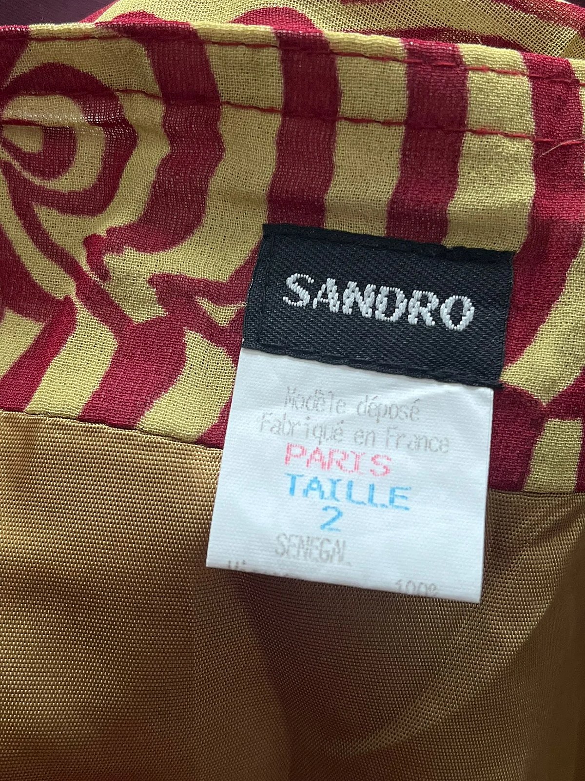 Dbielet Maxi tal-Viskoż b'Disinn Vintage Sandro - photo 3