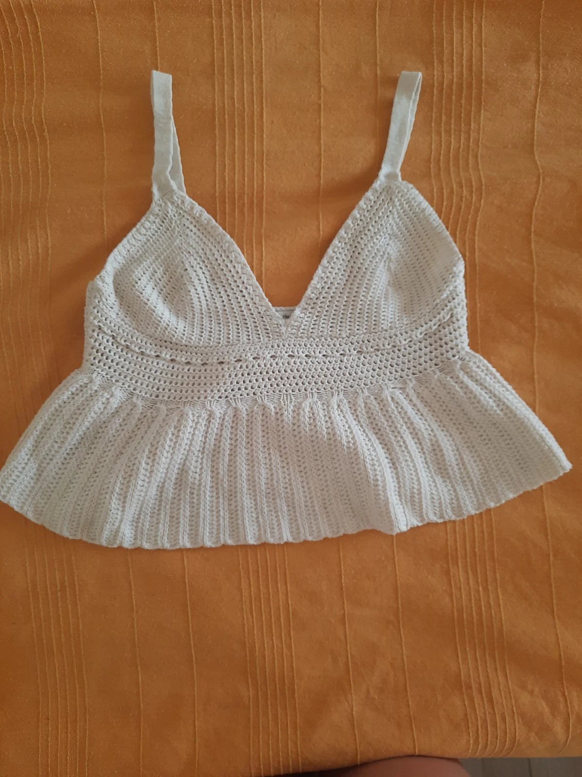 Top tal-ganċ krema Stradivarius Daqs S/M - photo 3