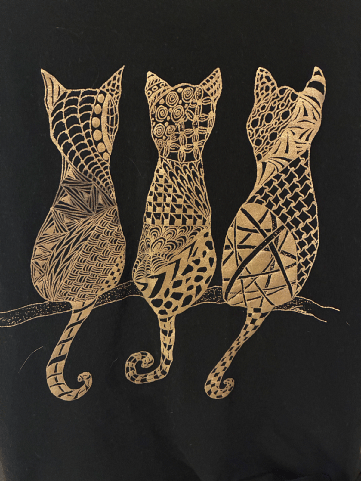 Chaleco con estampado de gato negro - photo 2