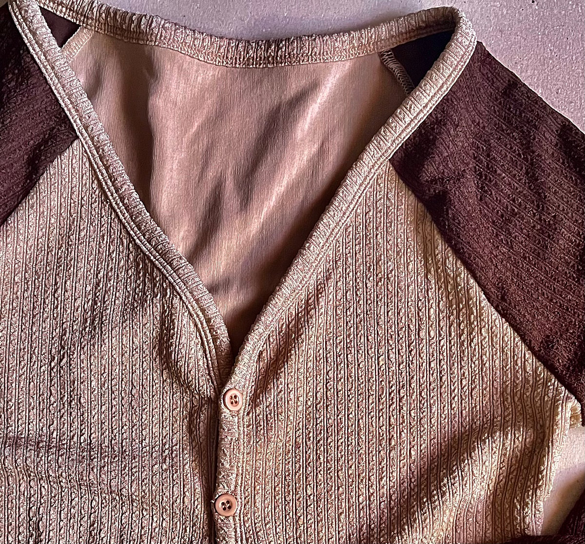 Coffee brown long sleeve top  - photo 2
