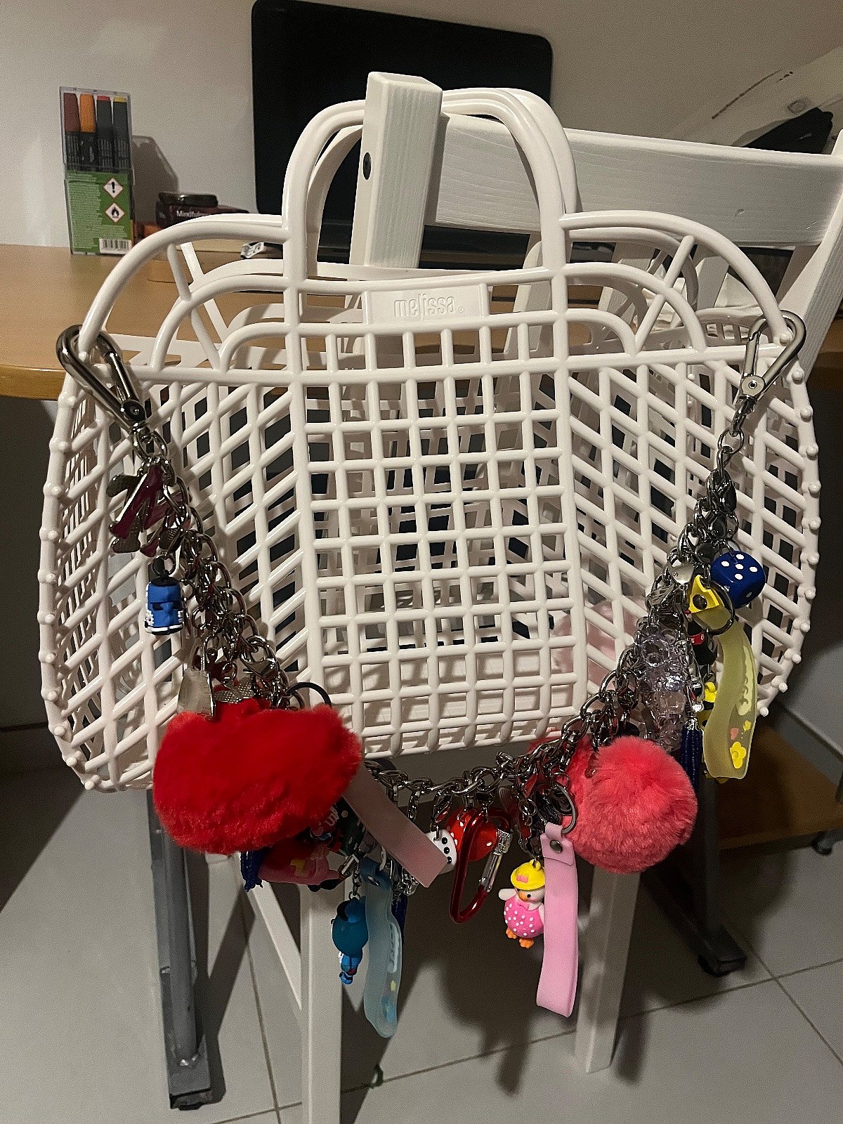 Borsa a cestino in plastica bianca Melissa - photo 2
